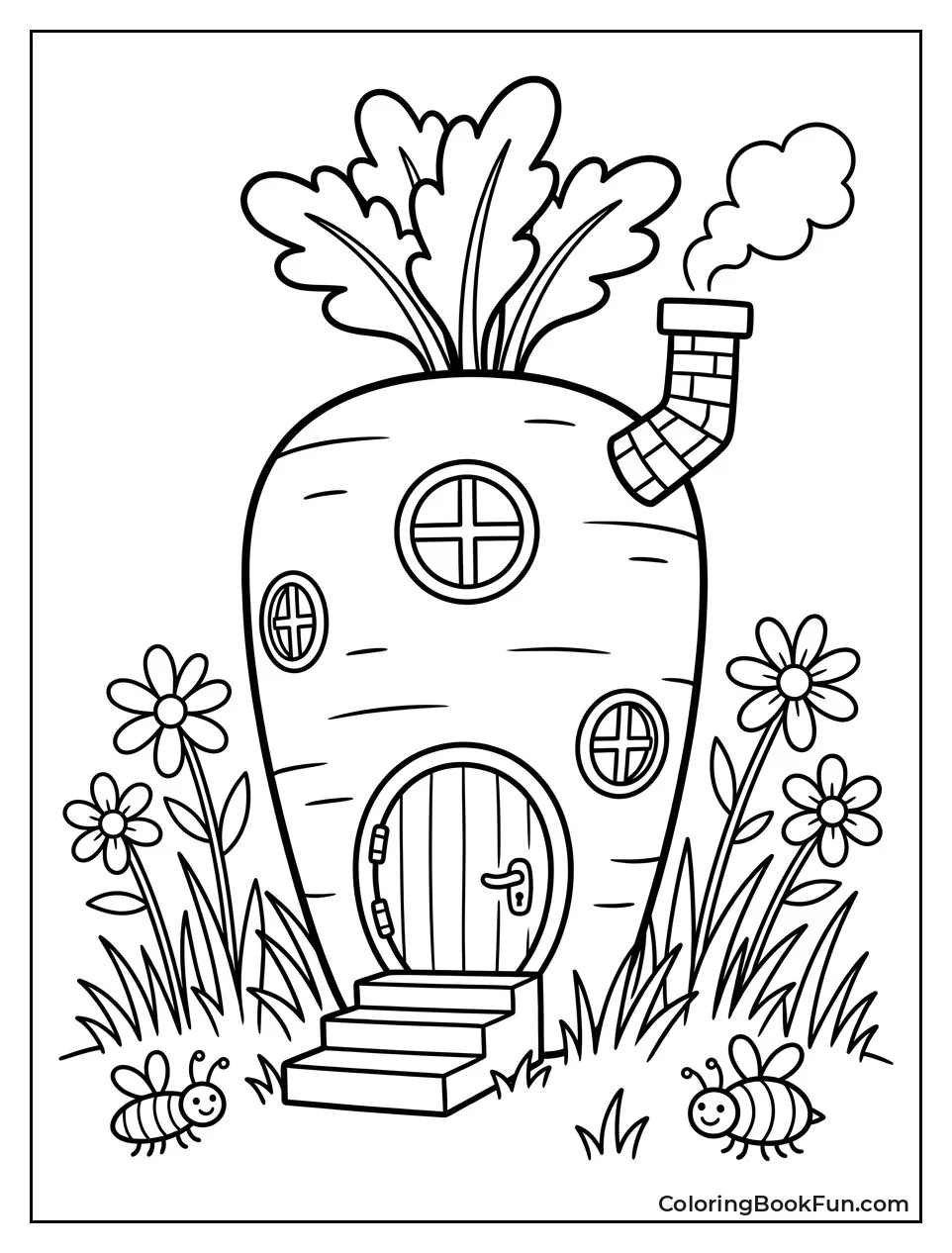 Carrot House with Round Door