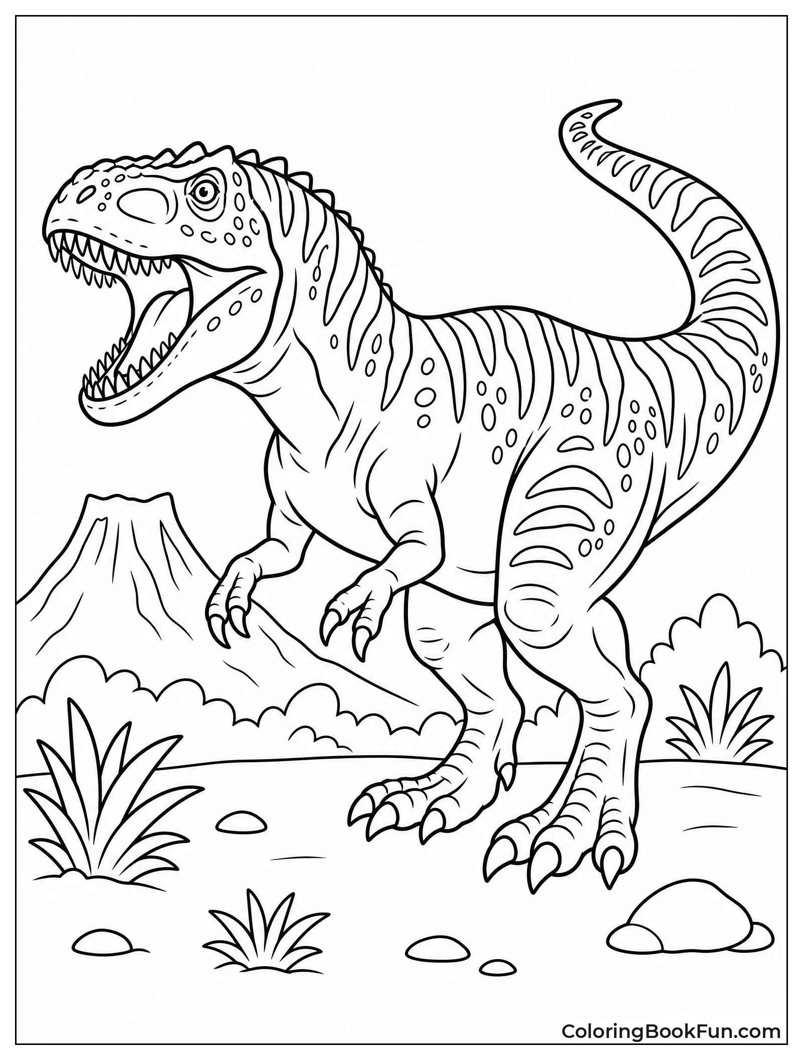 Giganotosaurus with Tiger Stripes Pattern