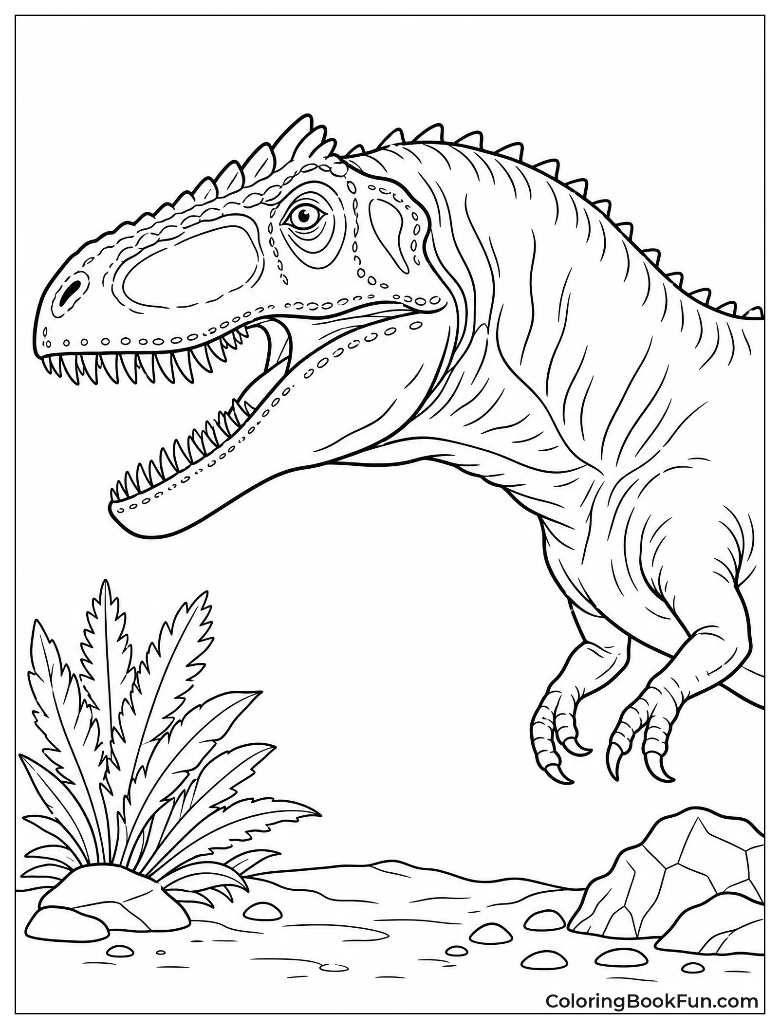 Detailed Side View of Dino Skull