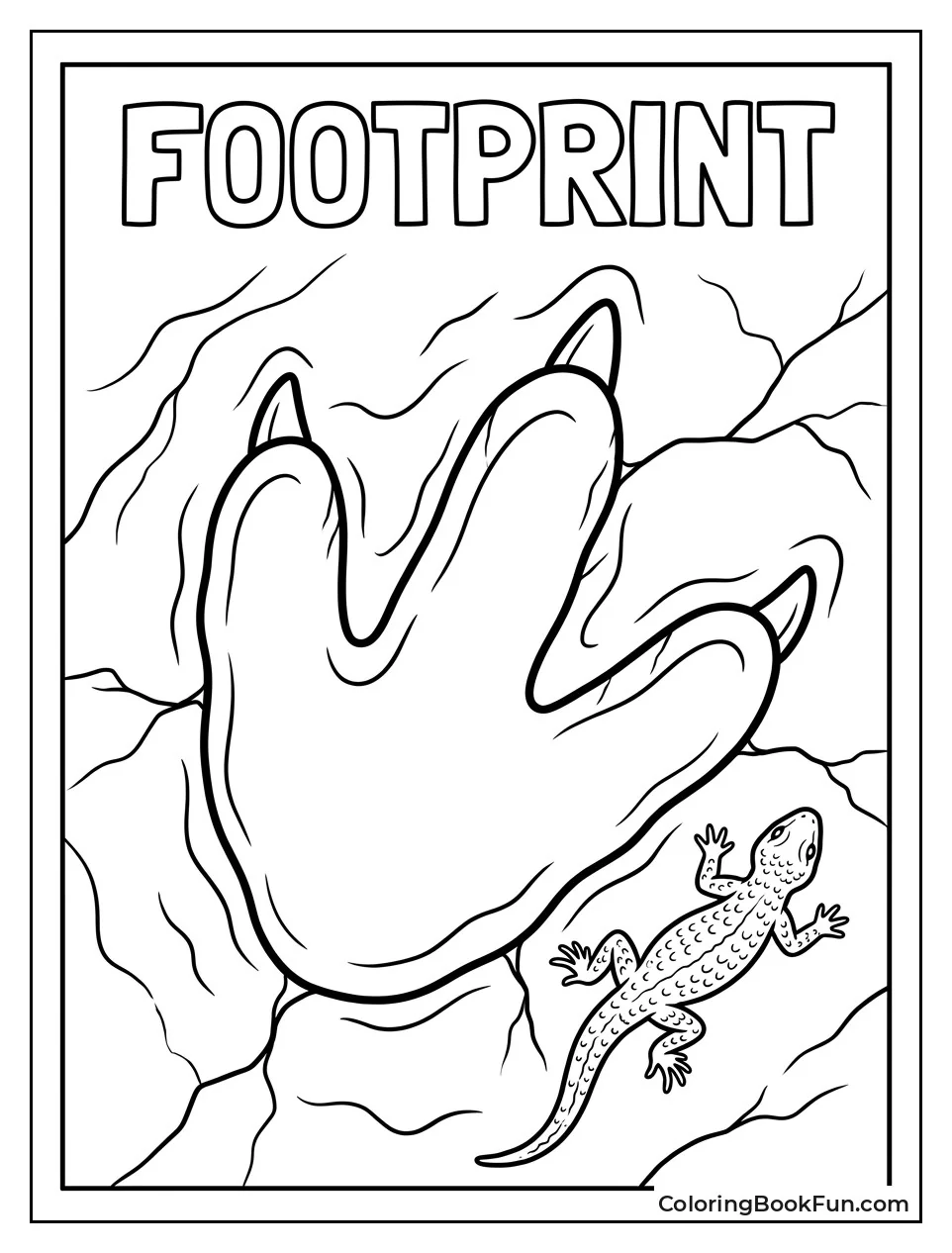 Huge Giganotosaurus Footprint in Mud