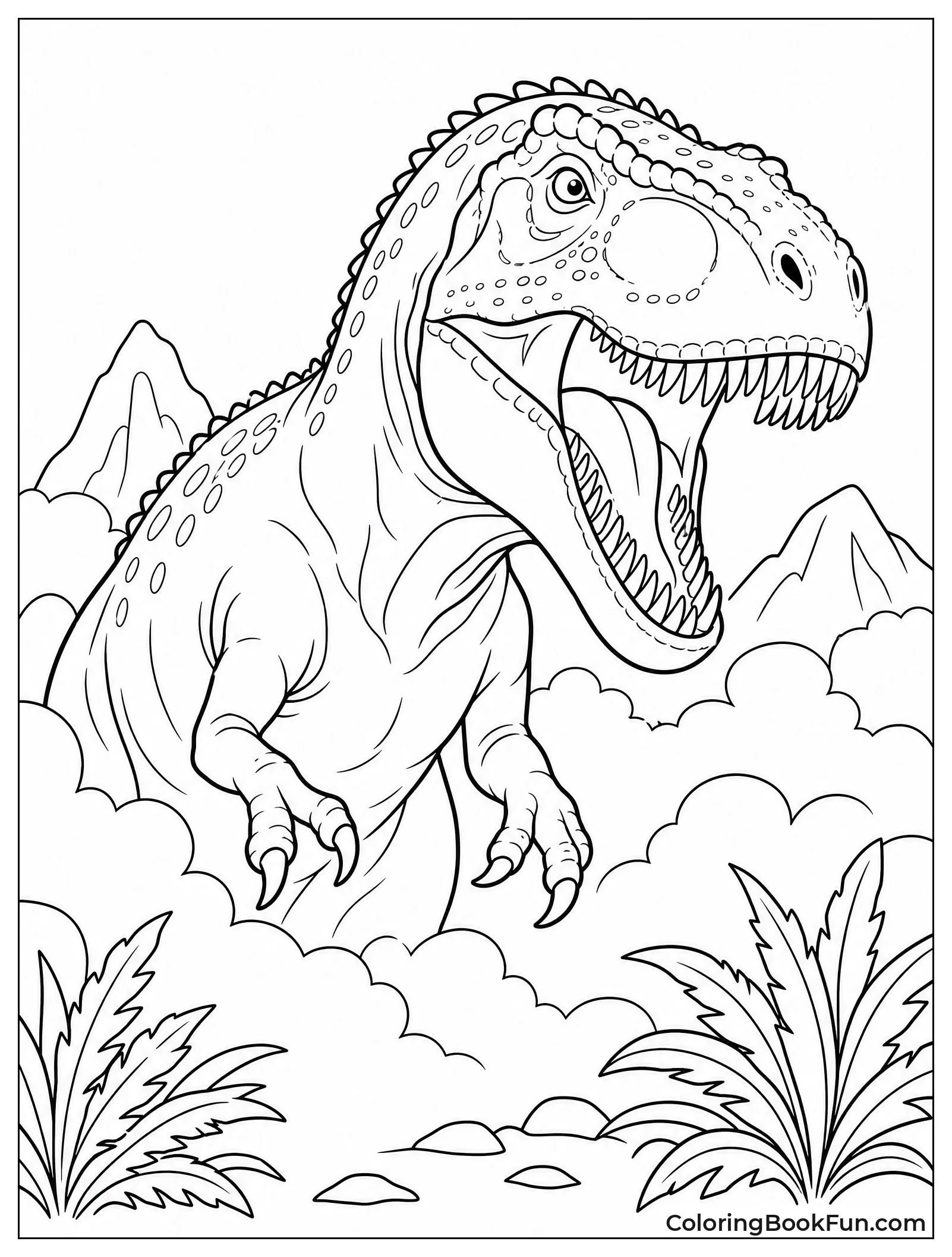 Giganotosaurus Emerging from Morning Mist
