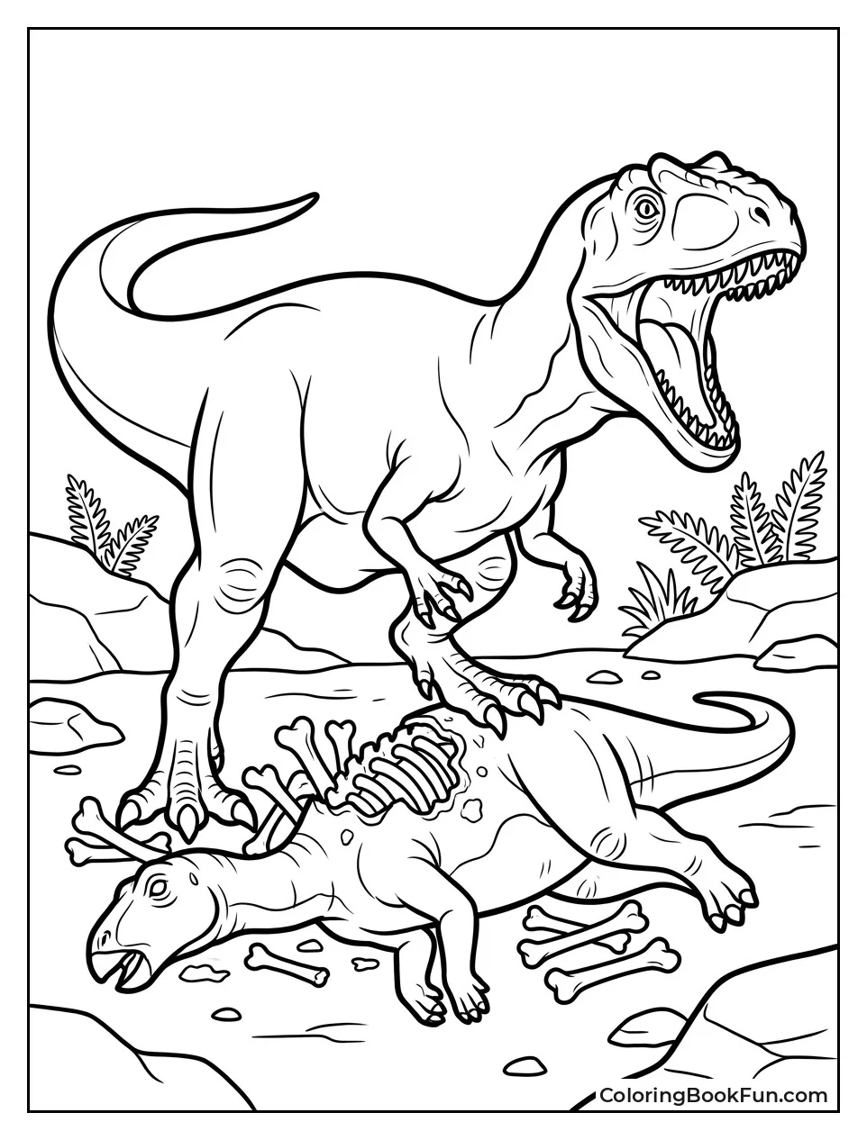 Giganotosaurus Finding Left Behind Meal