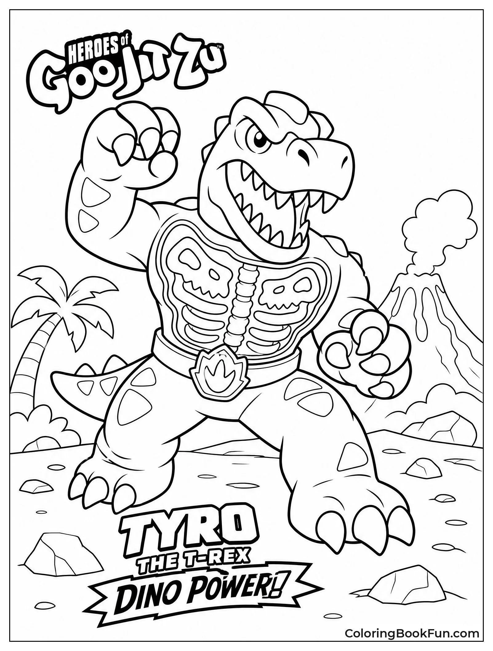 Tyro Showing Prehistoric Bones Inside