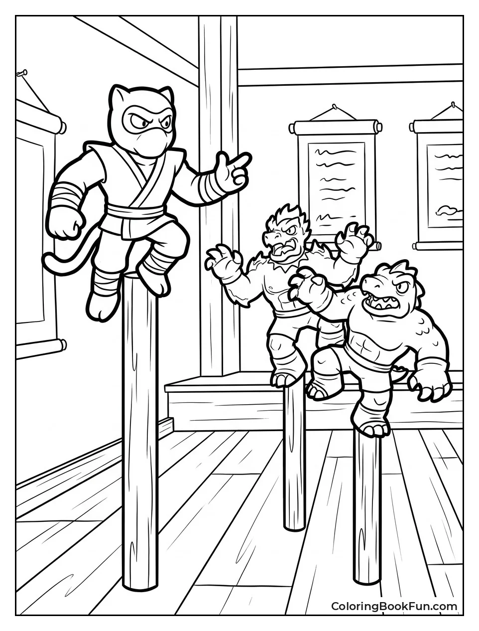 Heroes Training in the Dojo
