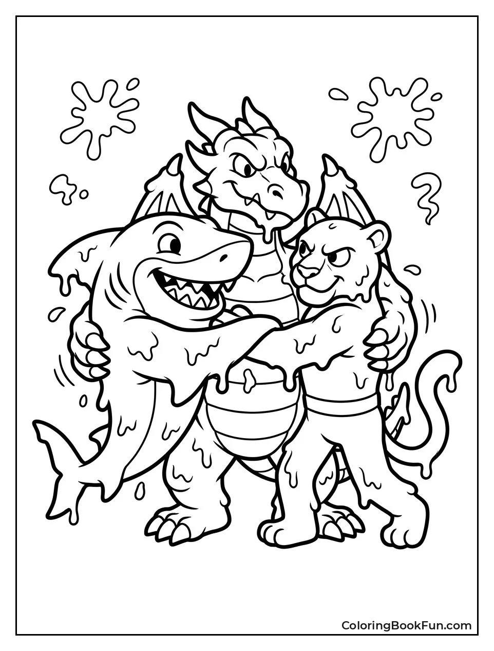 Heroes Sharing a Gooey Hug