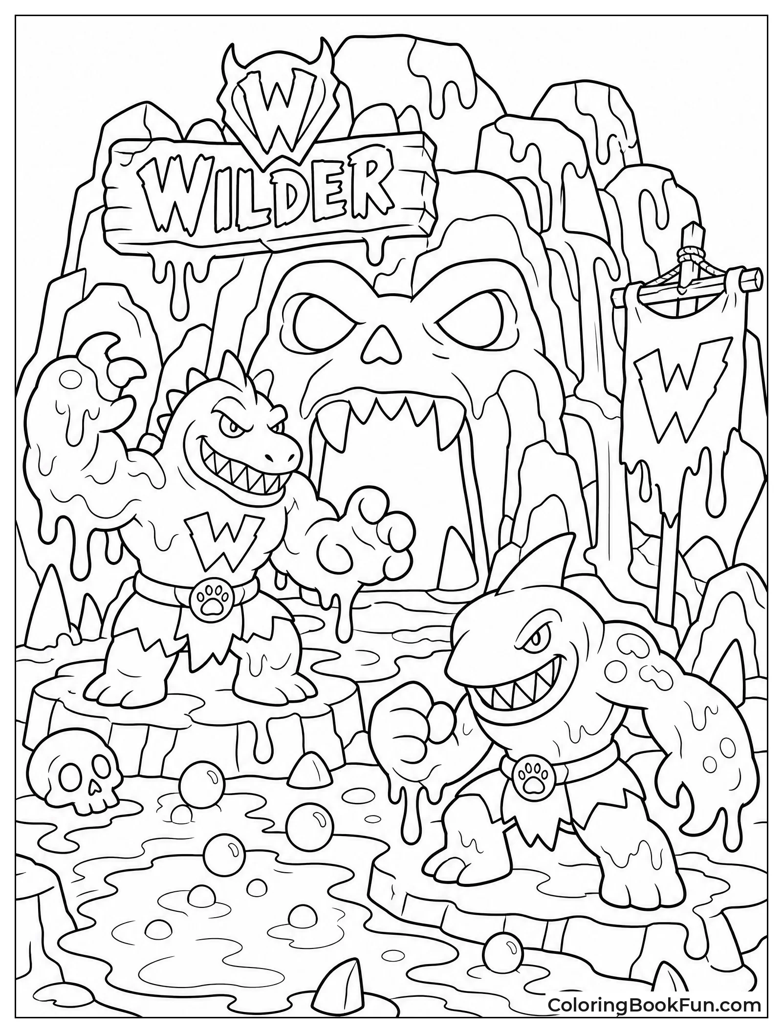 Dark Lair with Glowing Goo Pools