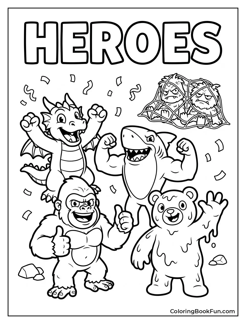 Heroes Celebrating Their Big Win