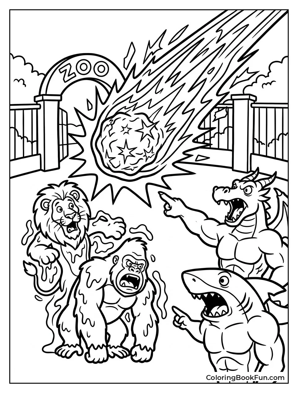 Meteor Crashing into the Zoo