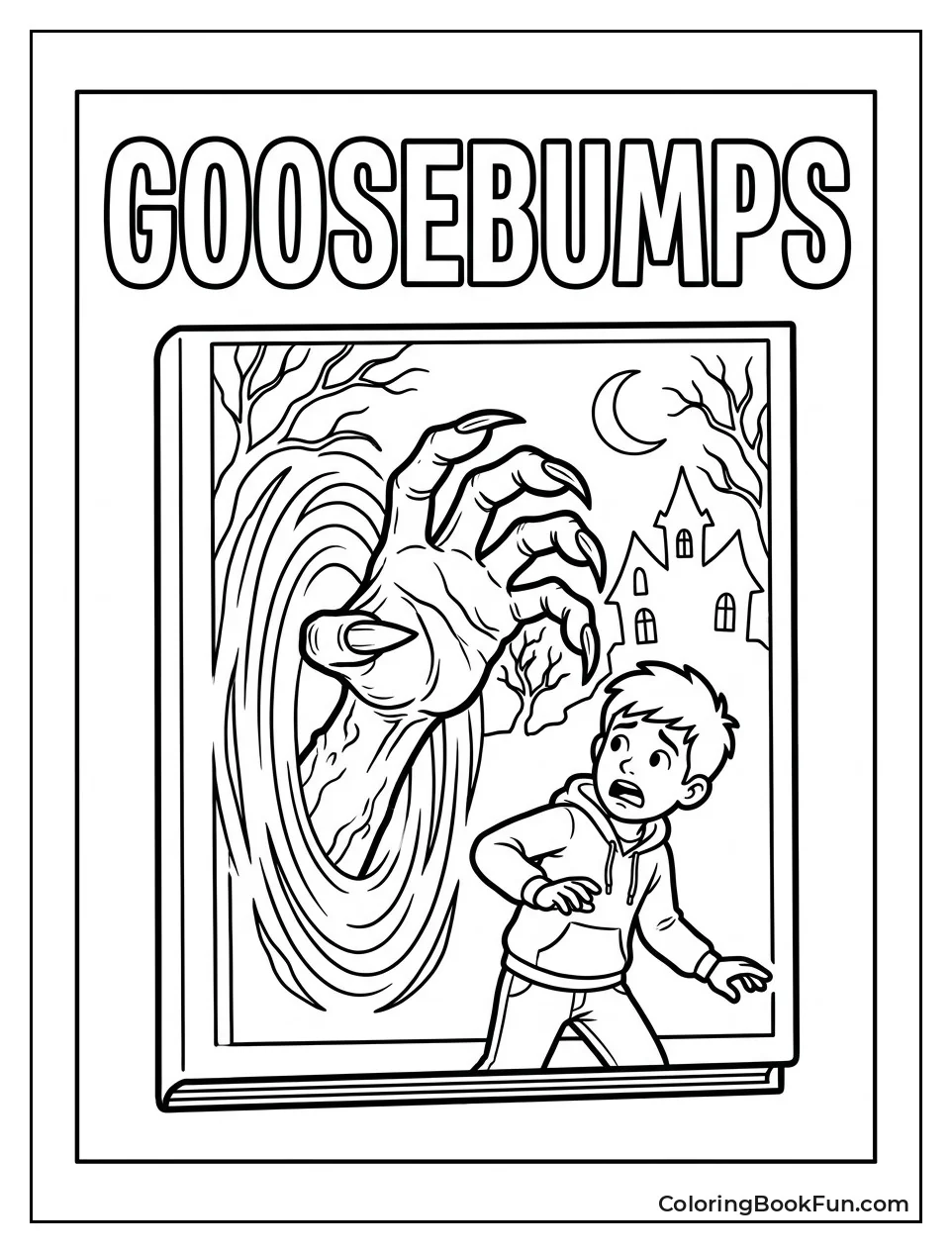 Monster Reaches from Book Cover