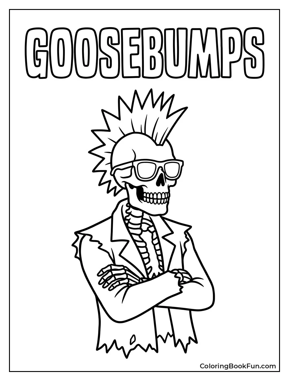 Curly Skeleton Wears Purple Sunglasses
