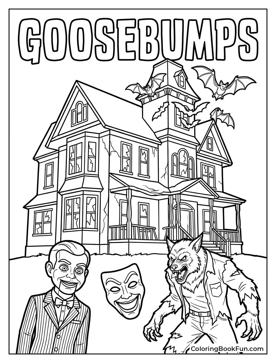 Bats Fly from Haunted House