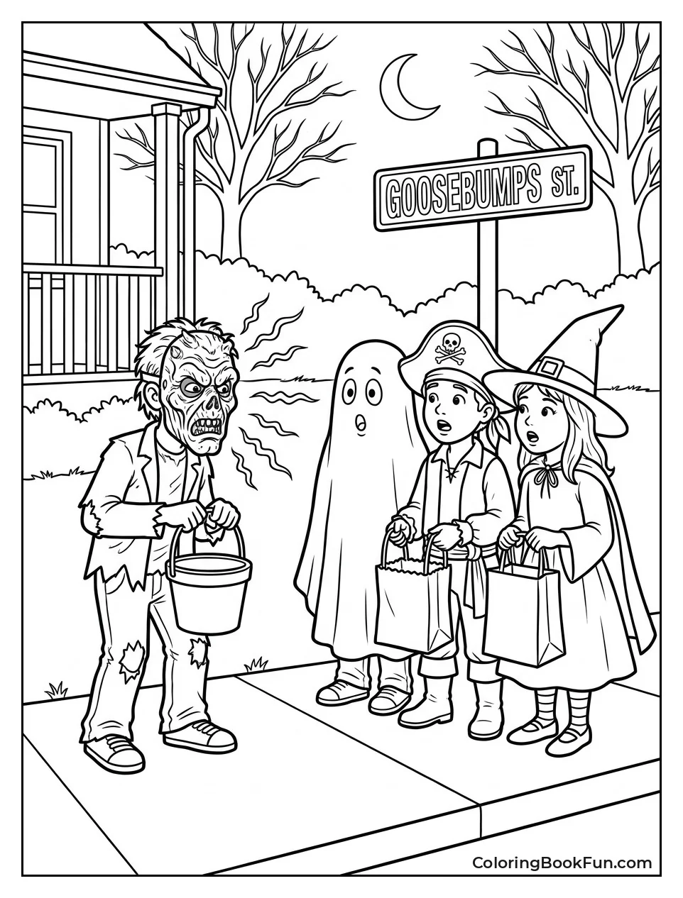 Kids Trick or Treat with Mask