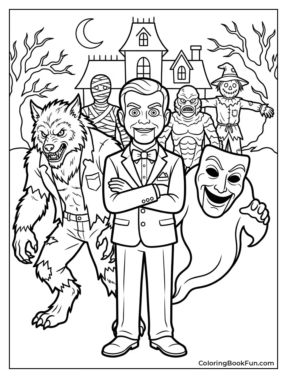 Slappy Stands with Goosebumps Monsters