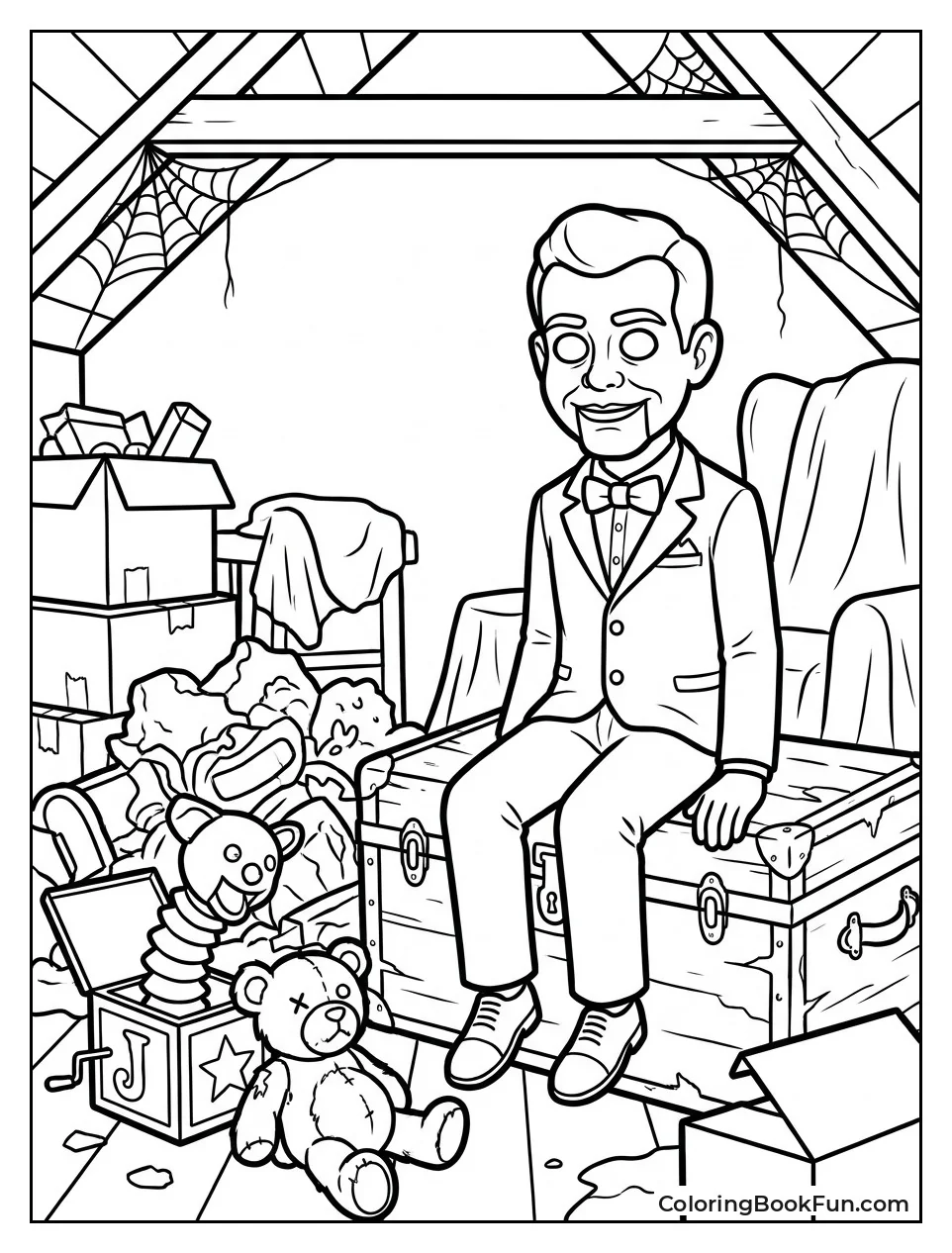 Slappy Sits in Spooky Attic