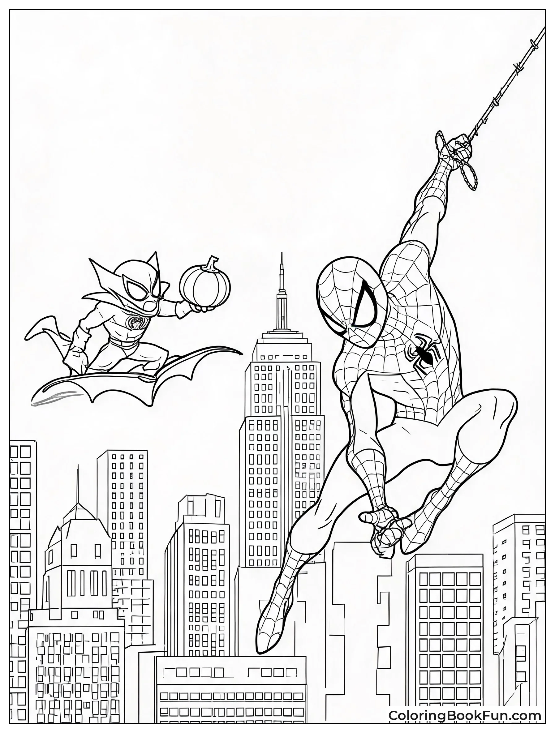 Goblin Chasing Spider Man