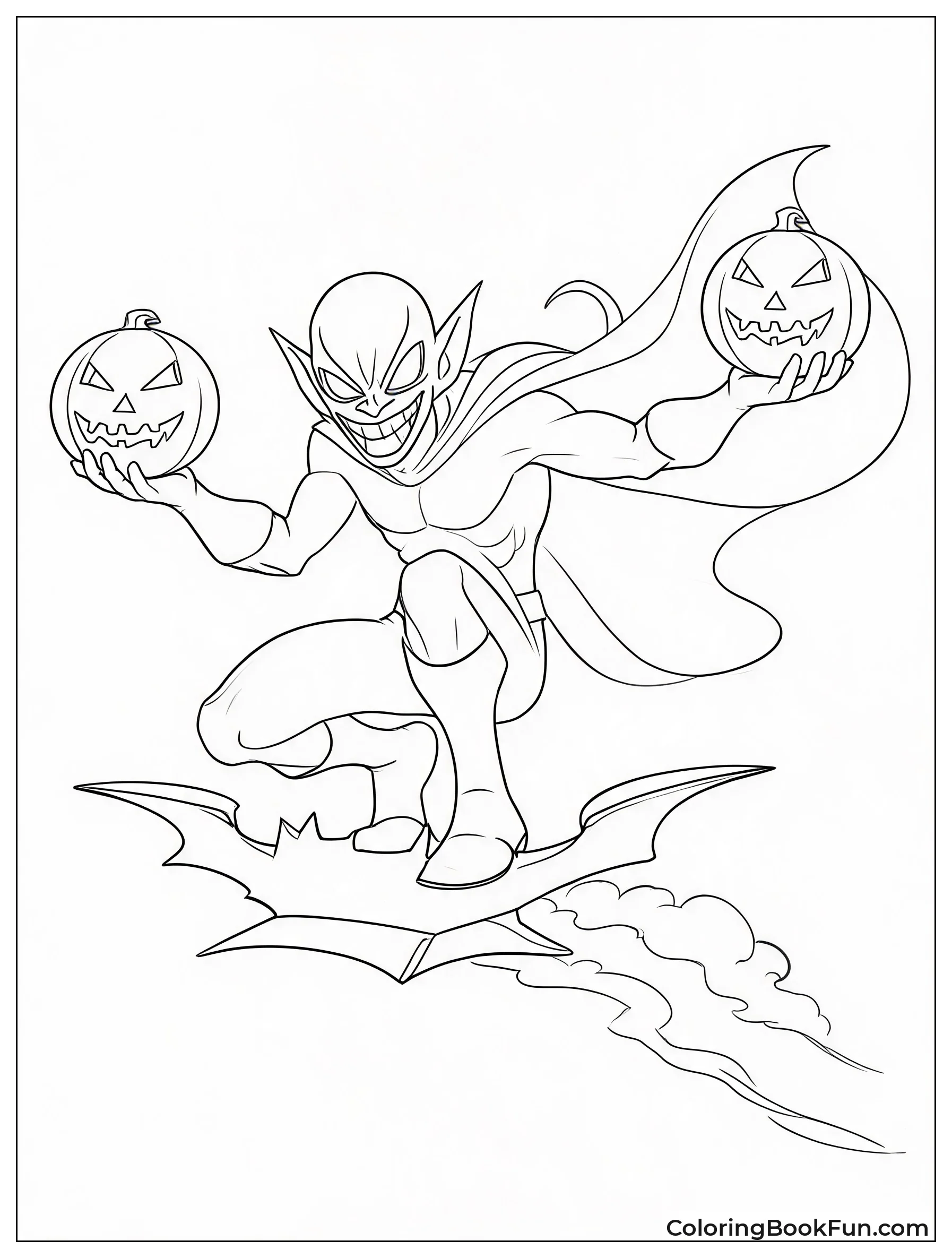 Goblin Soaring On Bat Glider