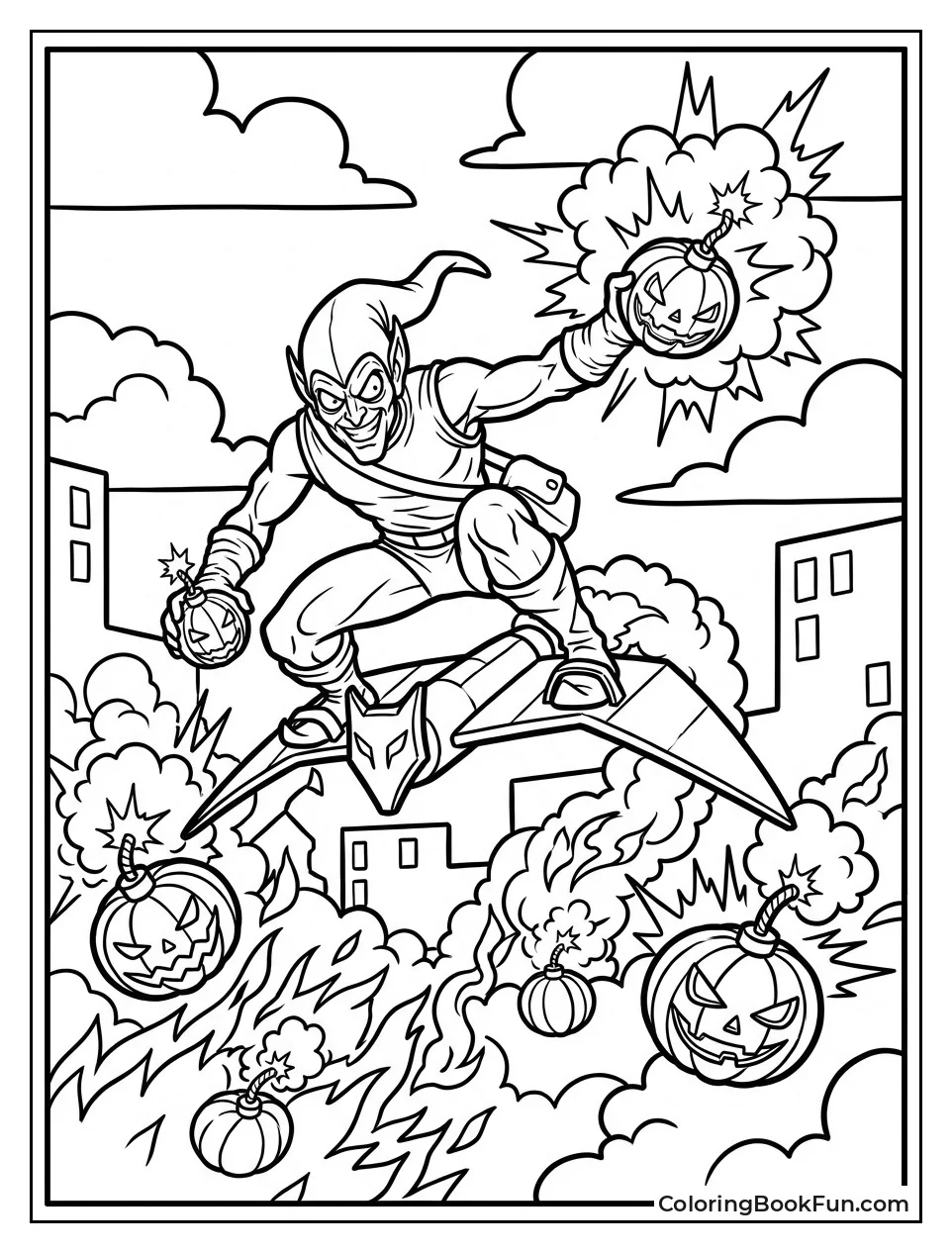 Pumpkin Bombs Exploding In Fire