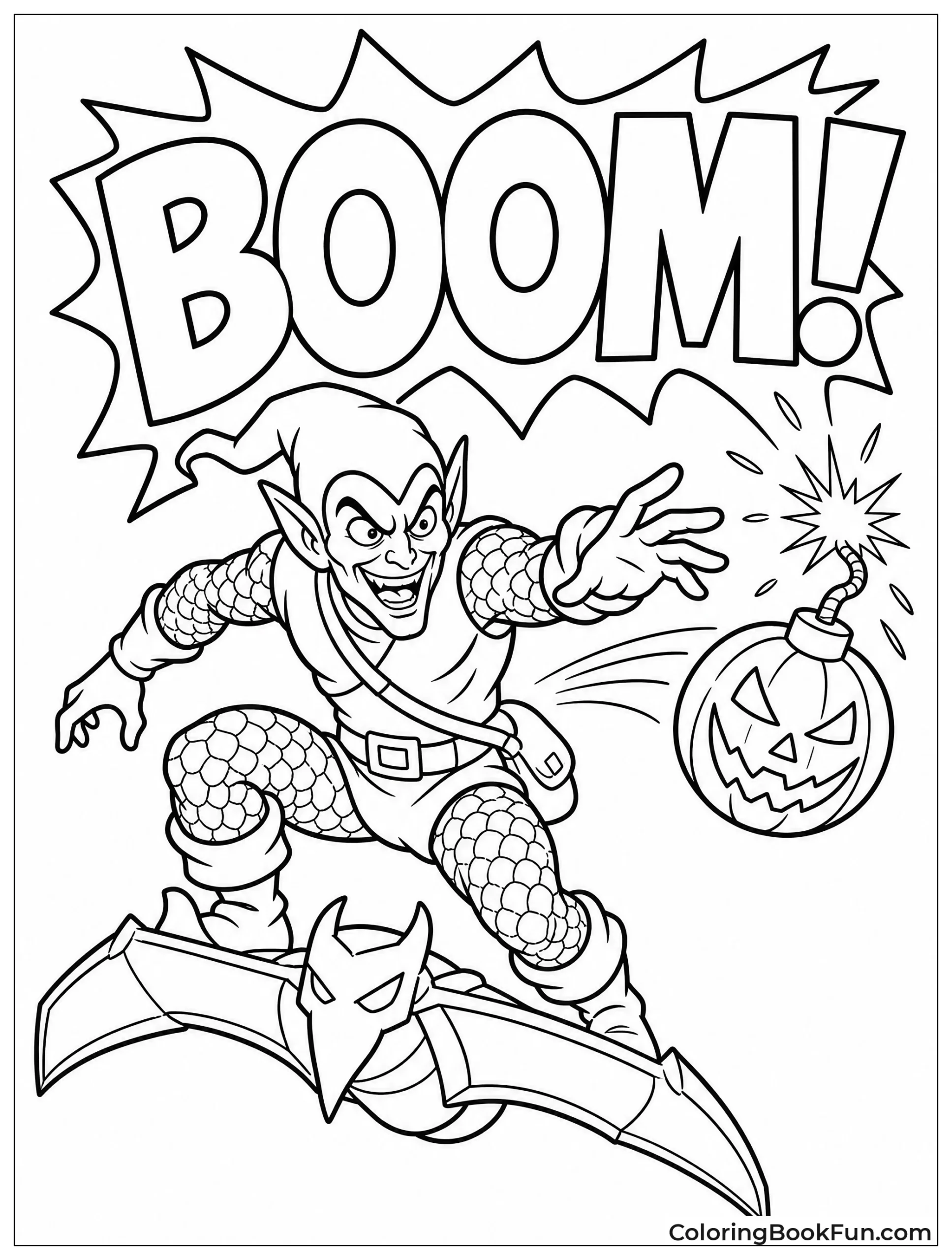 Goblin Throwing Lit Pumpkin Bomb