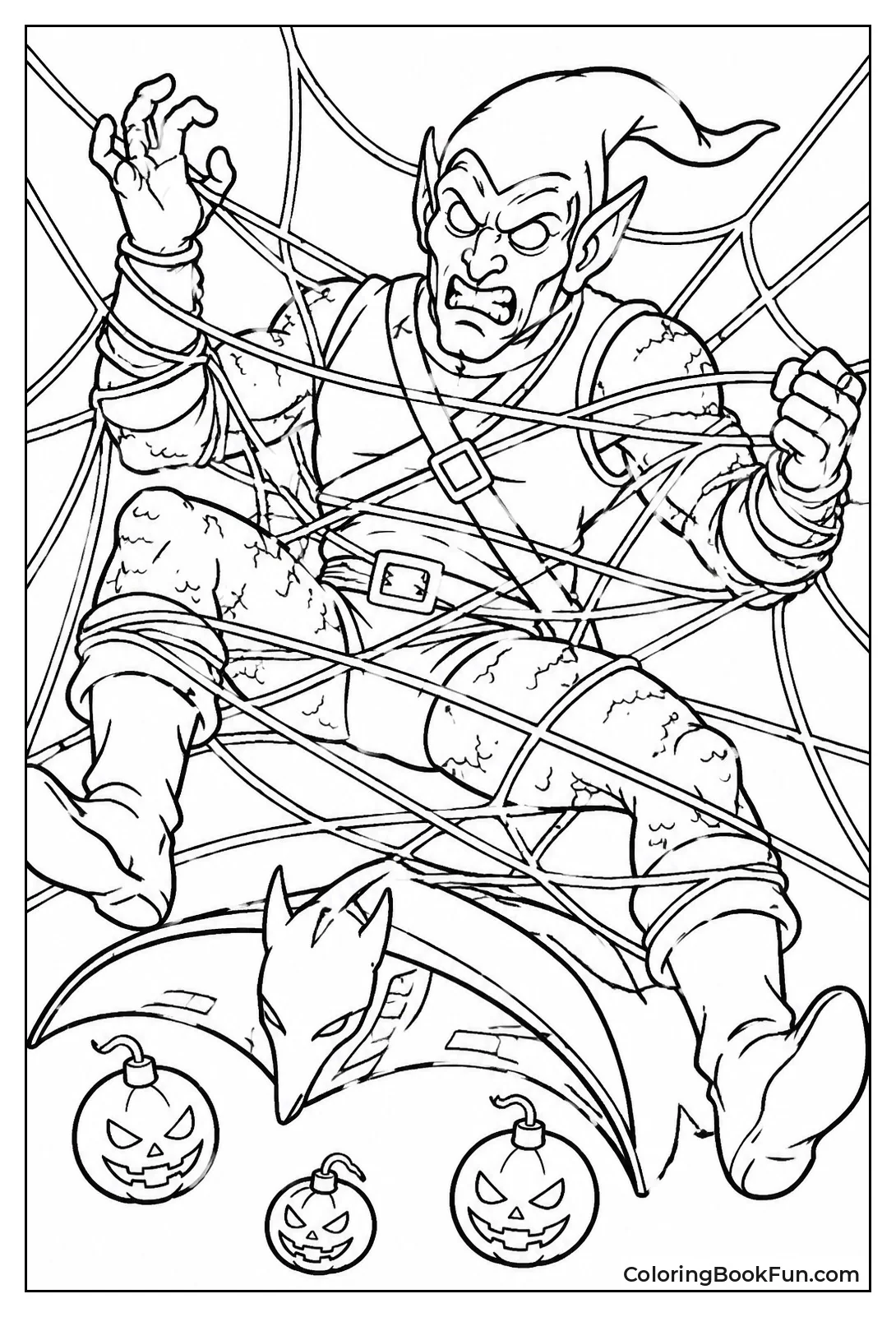 Goblin Tangled In Spider Webs