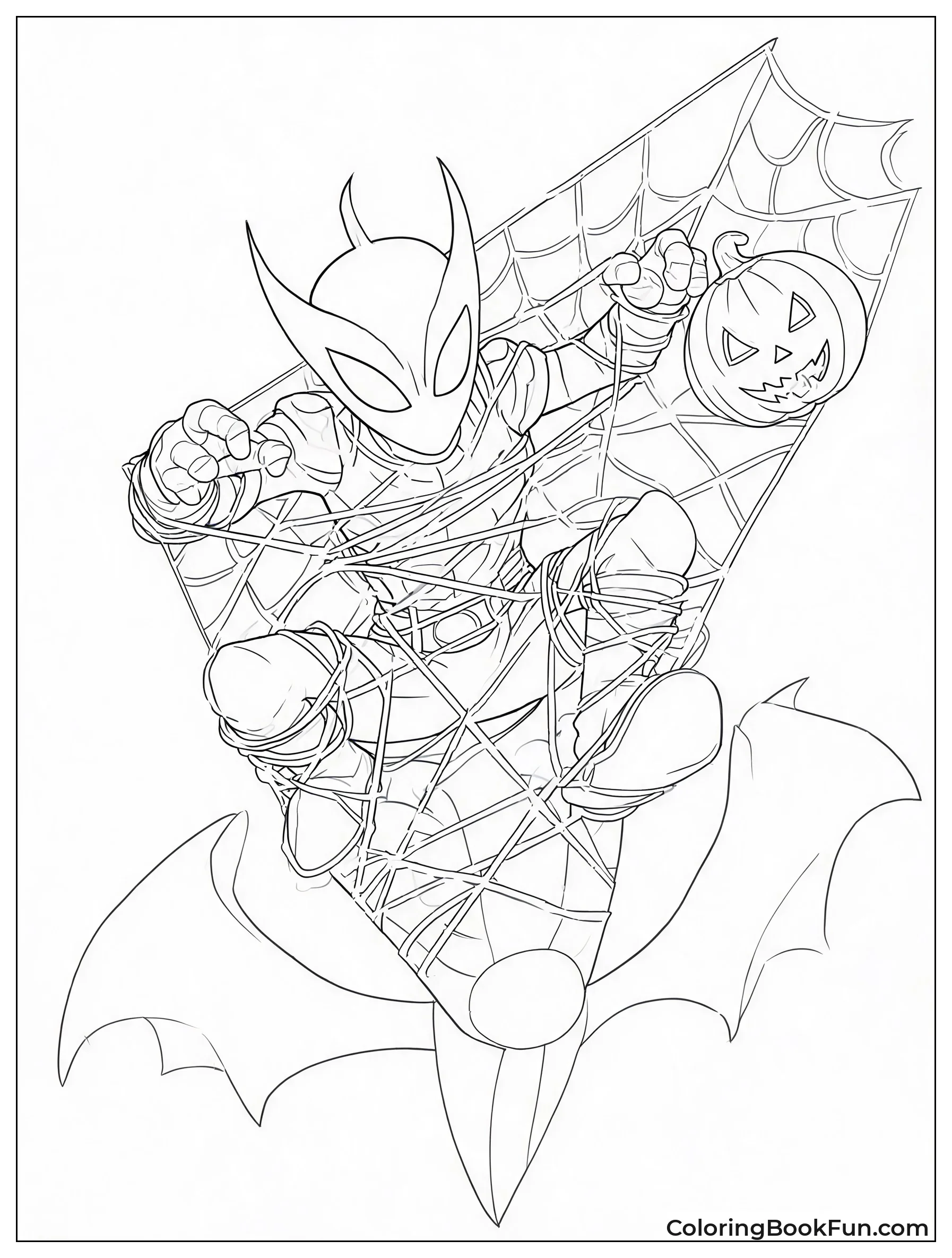 Goblin Stuck In Web Trap