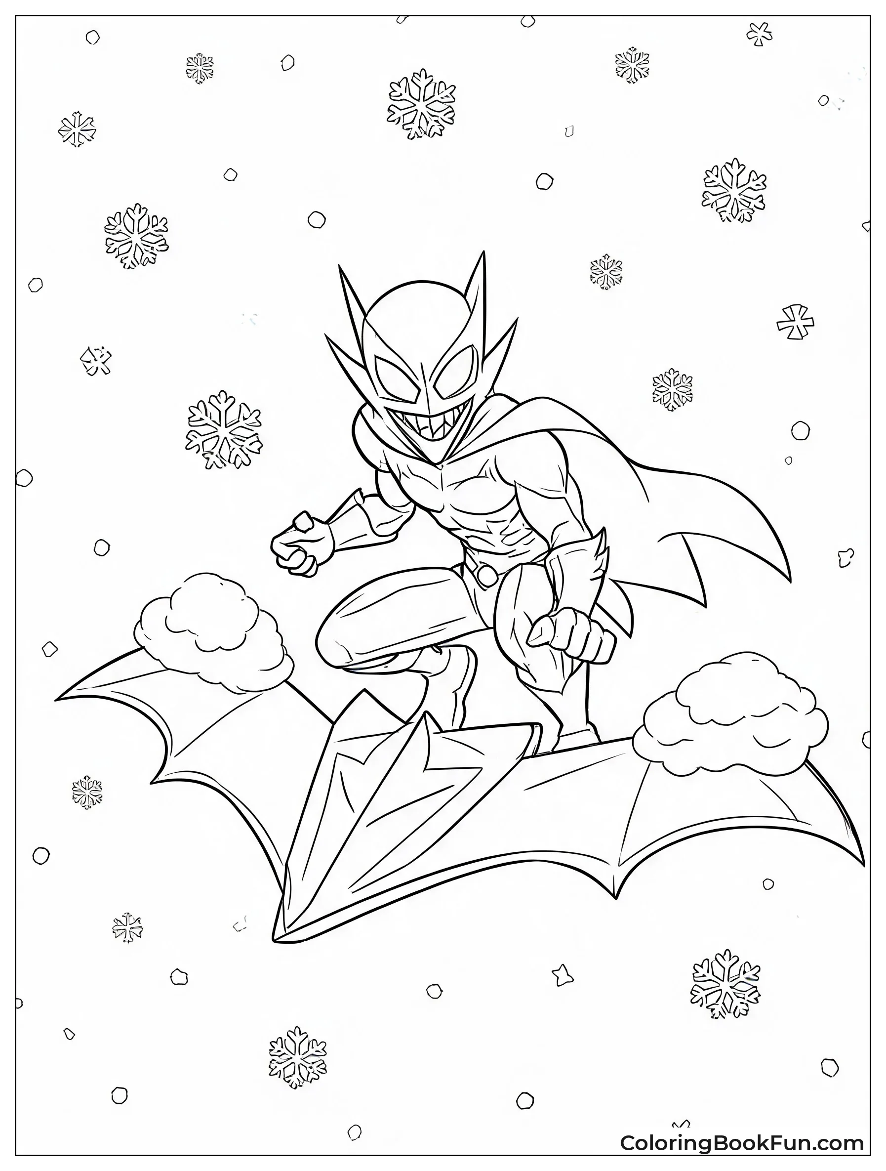 Goblin Gliding Through Snow Storm