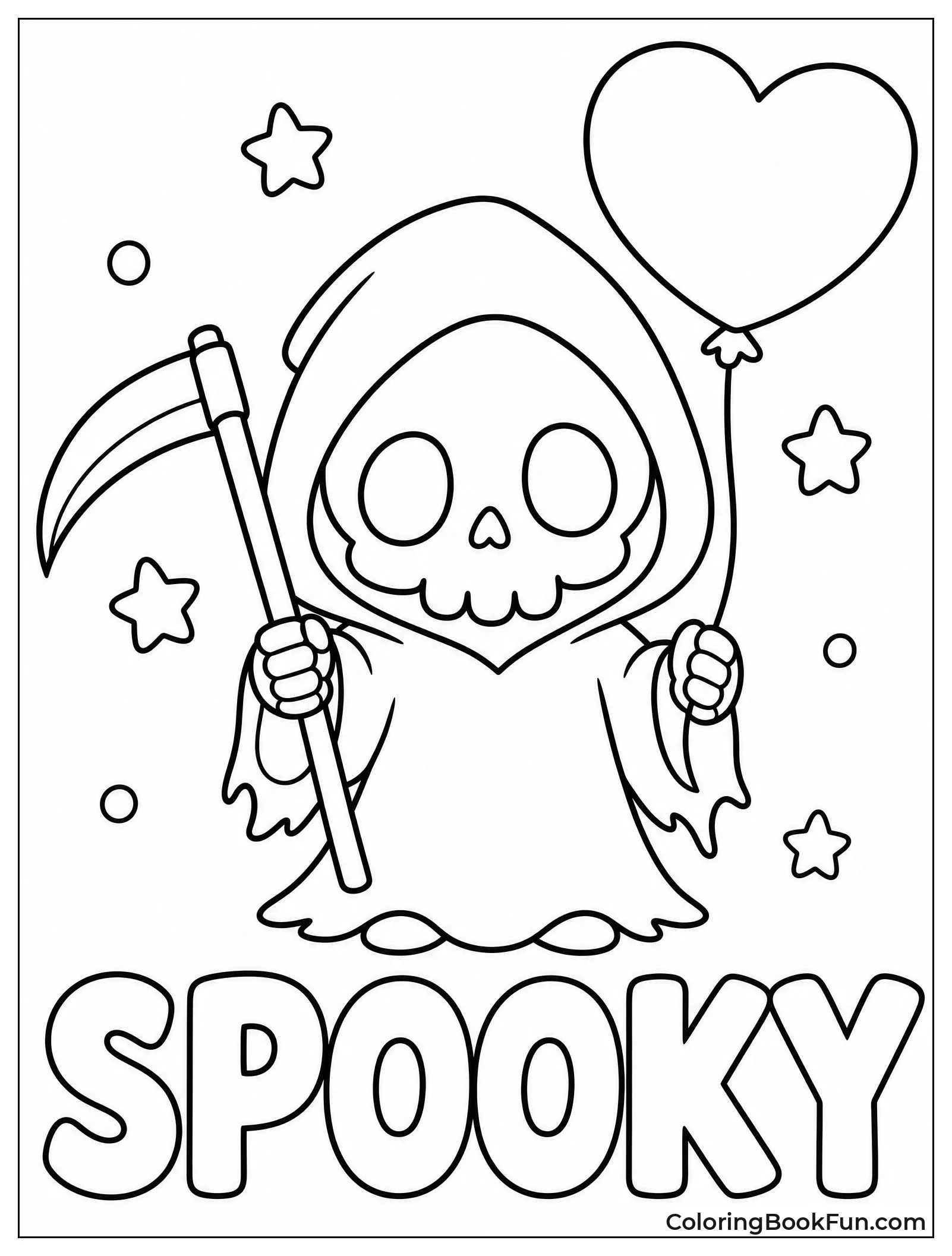 Cute Chibi Reaper with Balloon