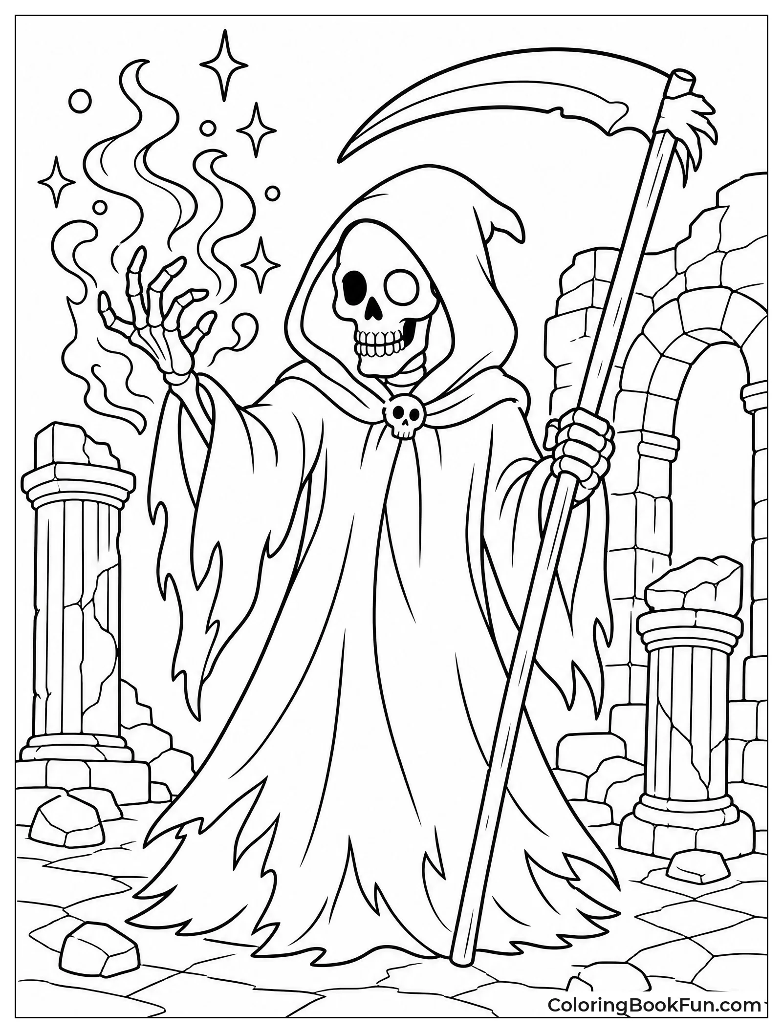 Reaper Casting Spells in Ruins