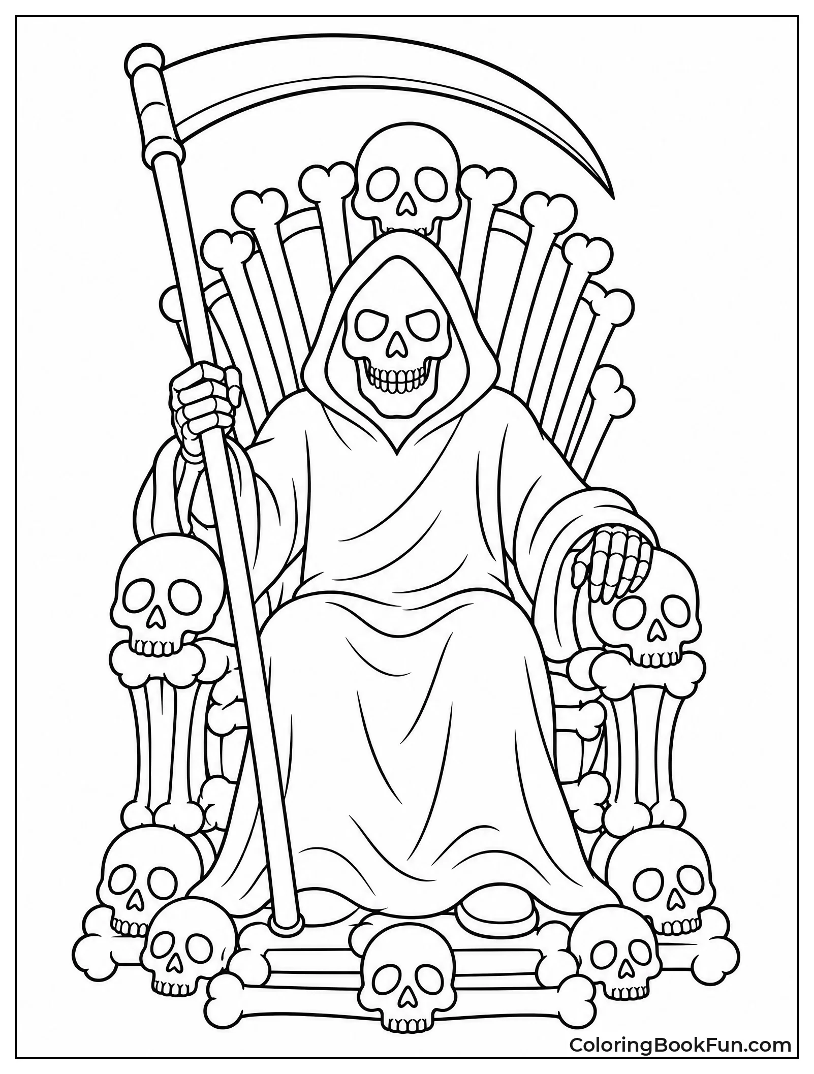 Reaper Sitting on Throne of Bones