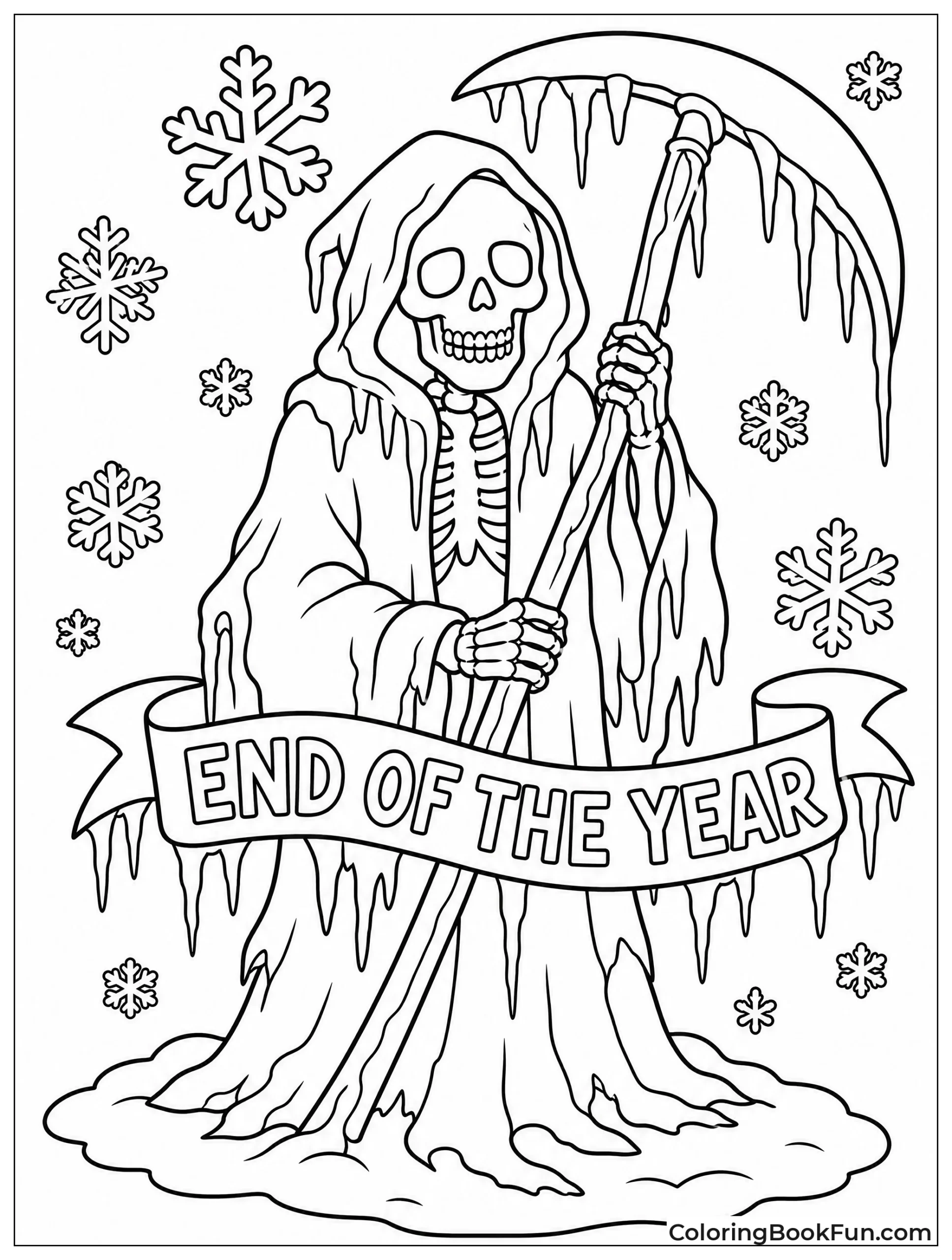 Frosty Reaper Covered in Icicles