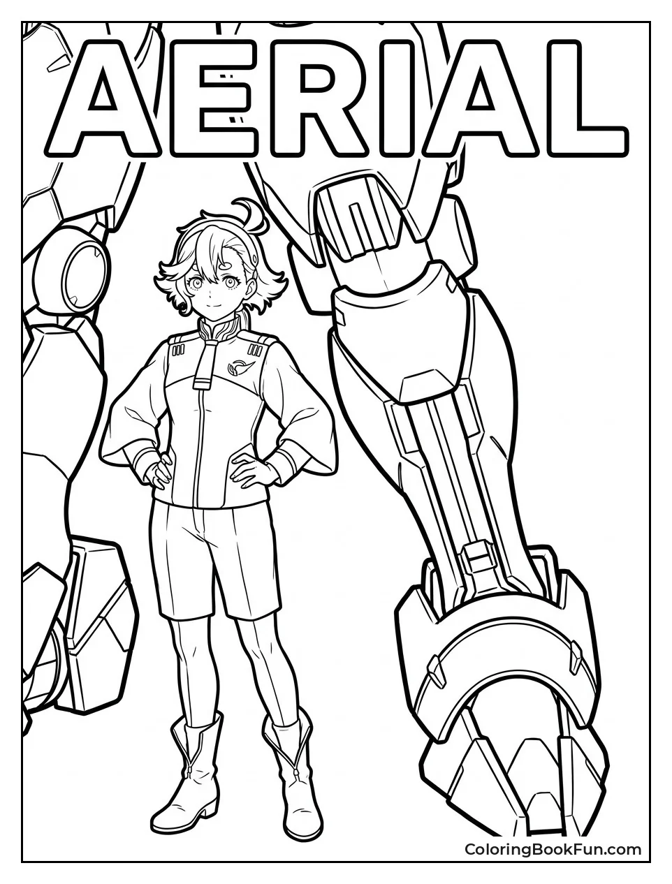 Suletta Standing by Aerial Leg