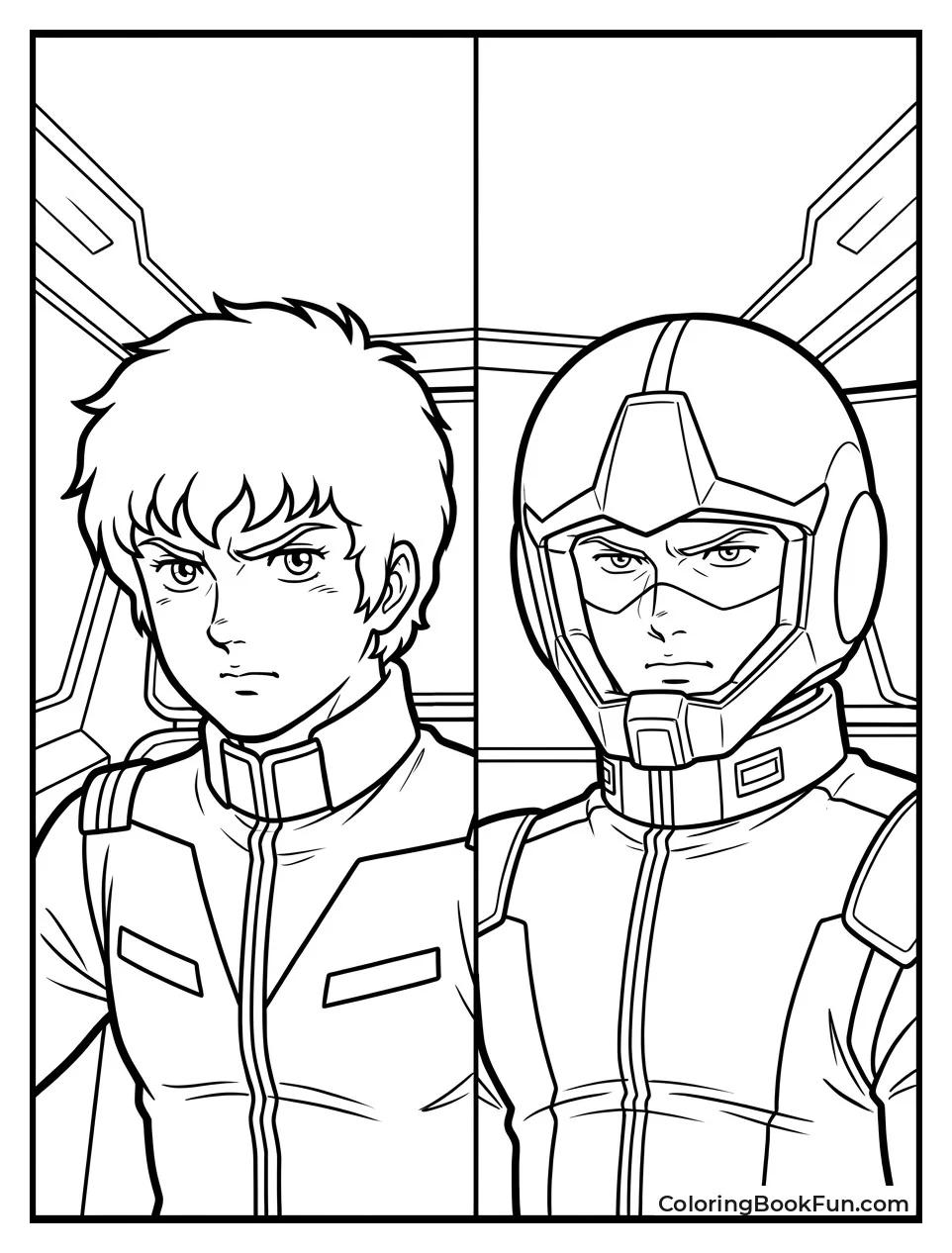 Amuro and Char Facing Off