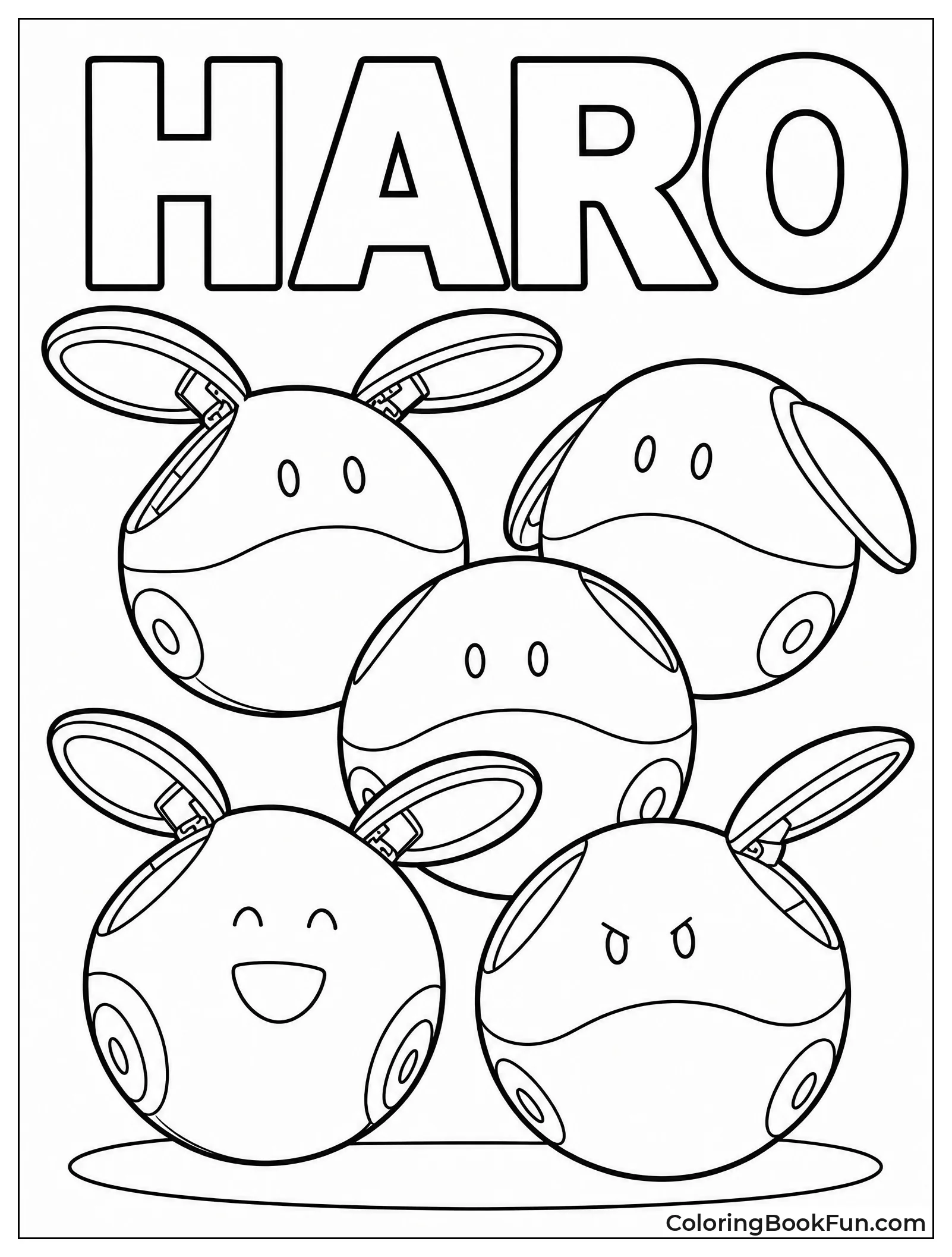 Group of Haro Robots Playing