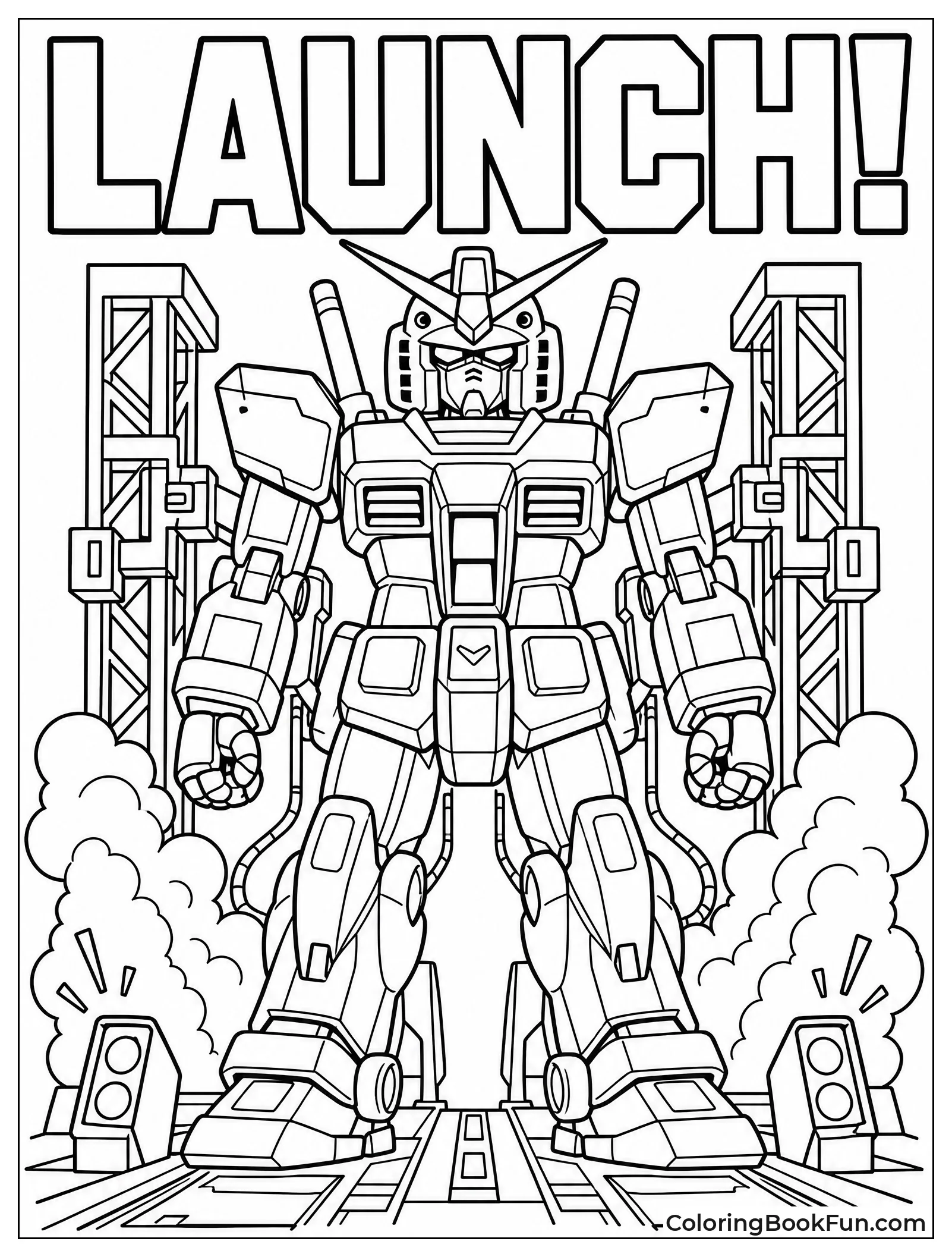 Gundam Ready on Launch Catapult