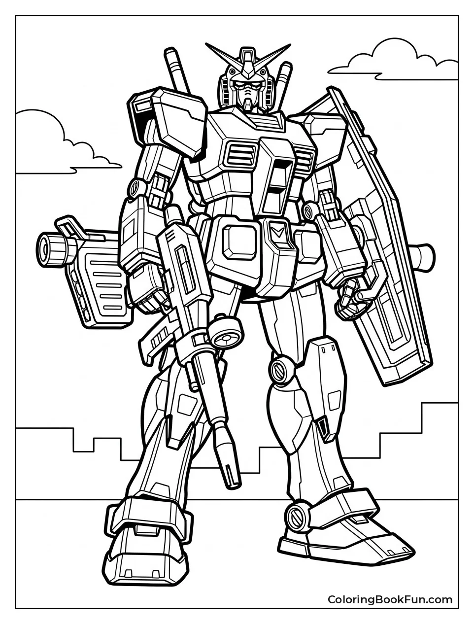 Gundam Robot Holding Big Sword