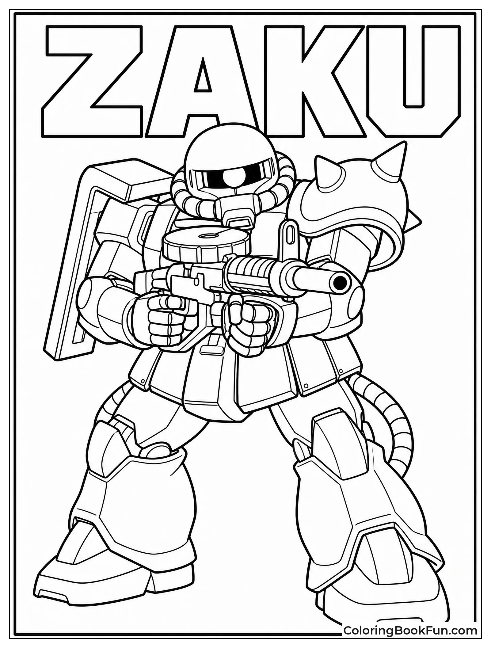 Zaku II Holding Machine Gun