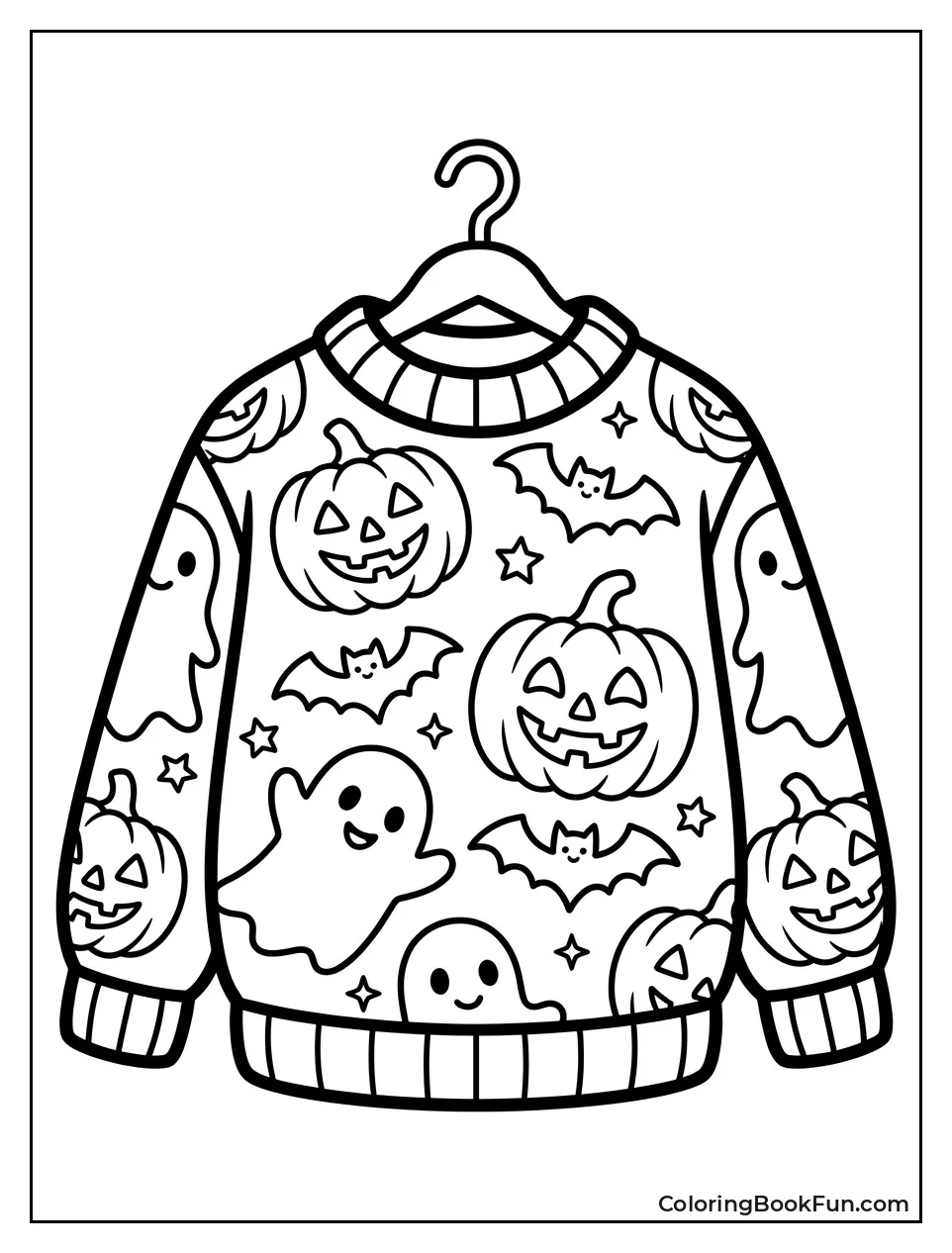 Halloween Sweater with Pumpkins