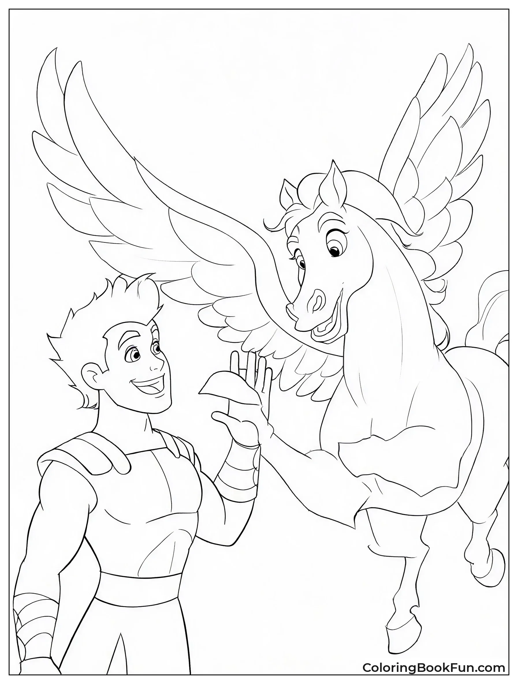 Hercules High Fives Pegasus
