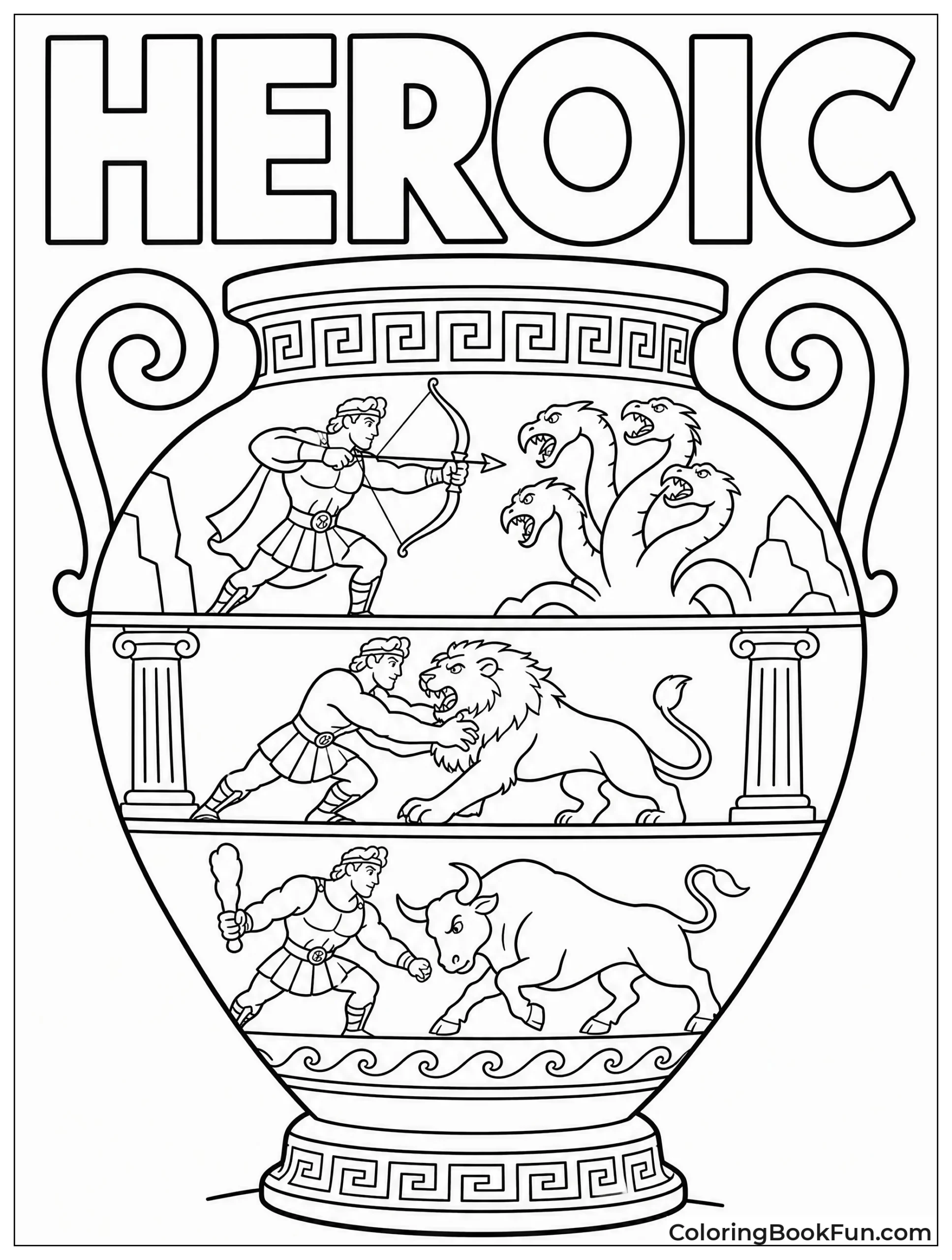 Greek Vase Shows Hercules Adventures