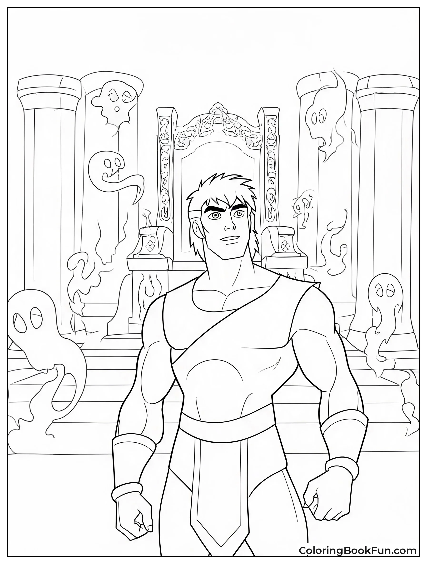 Hades Sits In Underworld Throne