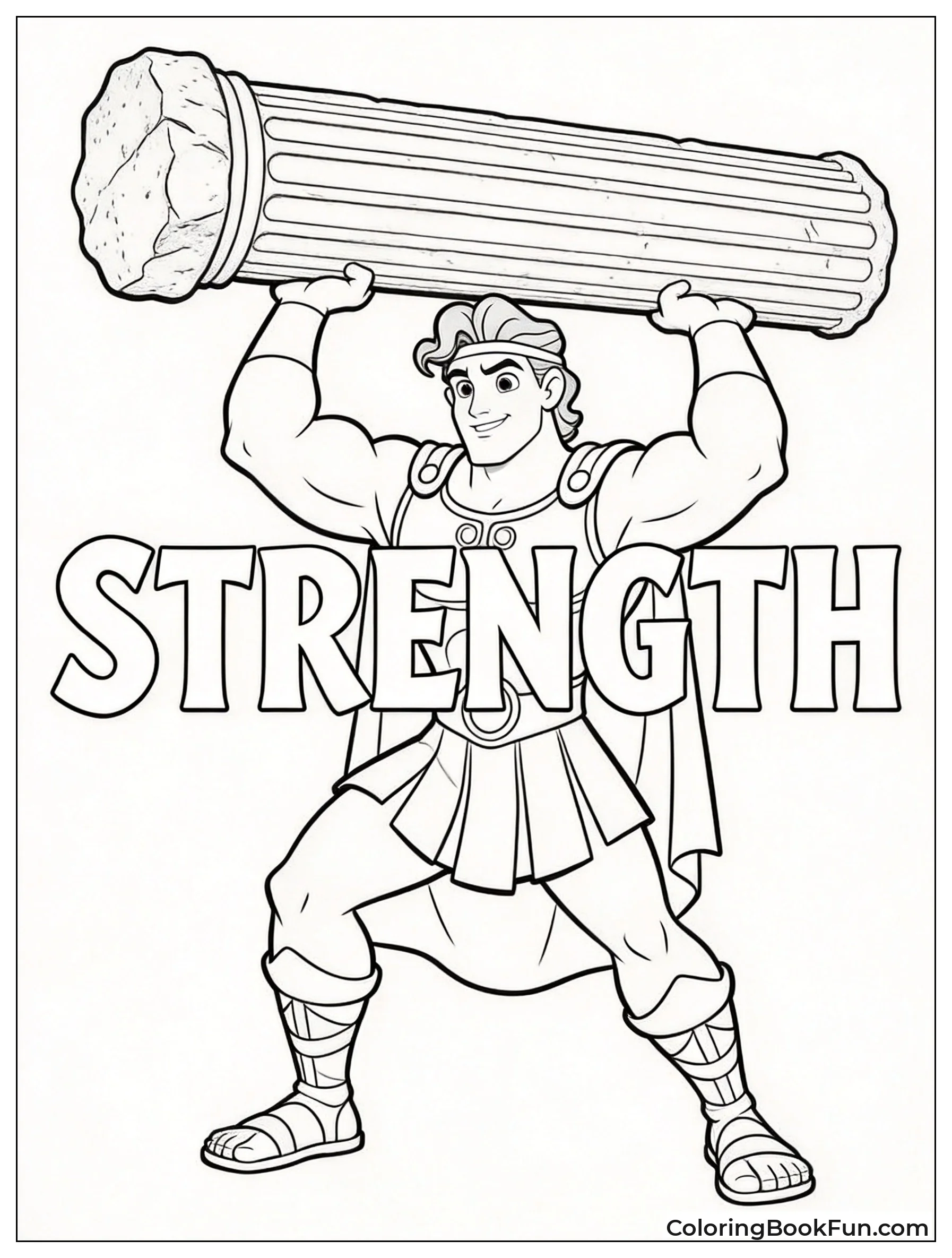 Hercules Lifts Big Stone Pillar