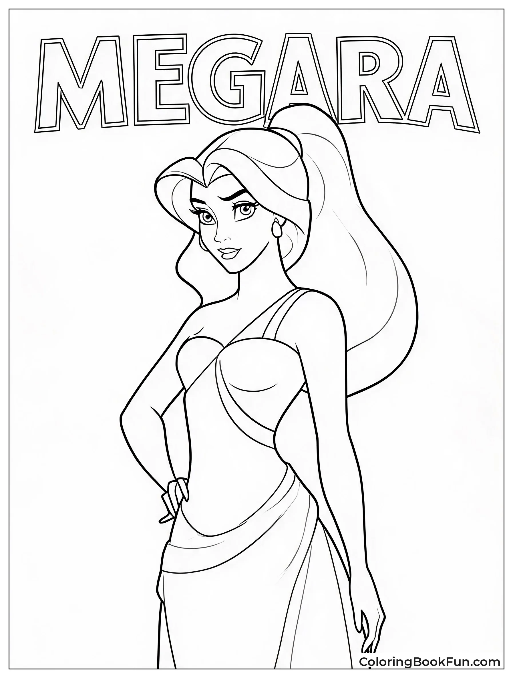 Megara Stands With Hand On Hip