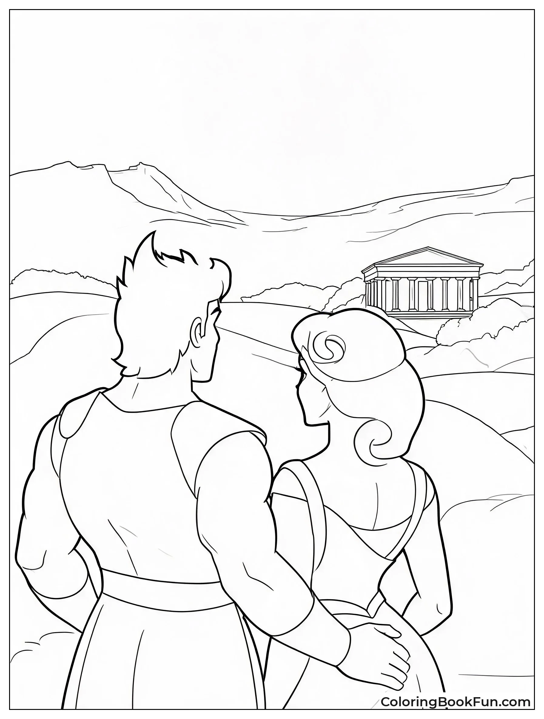 Hercules And Meg Stand Together