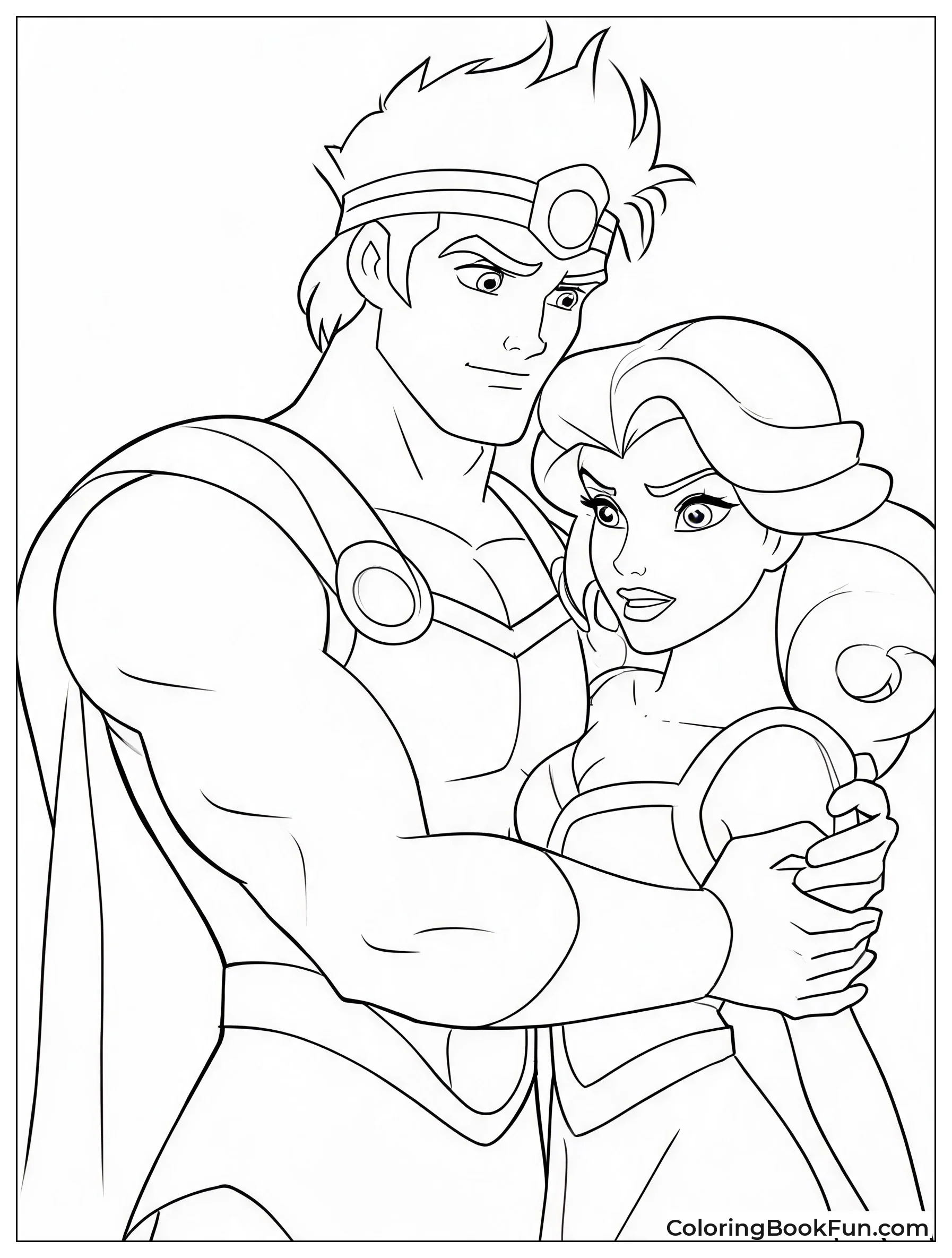 Hercules Saves Meg From Danger
