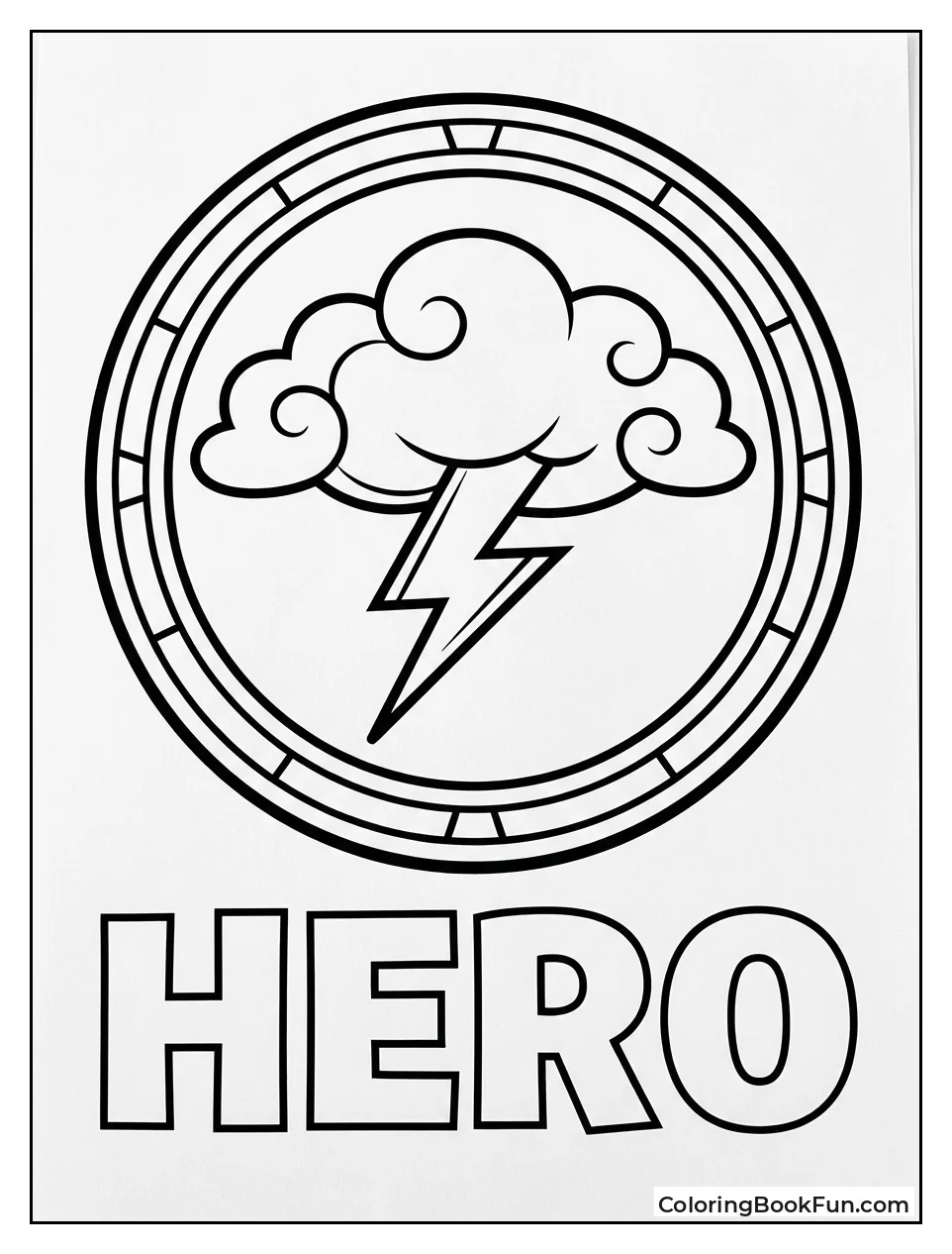 Golden Medallion Shows Cloud Symbol