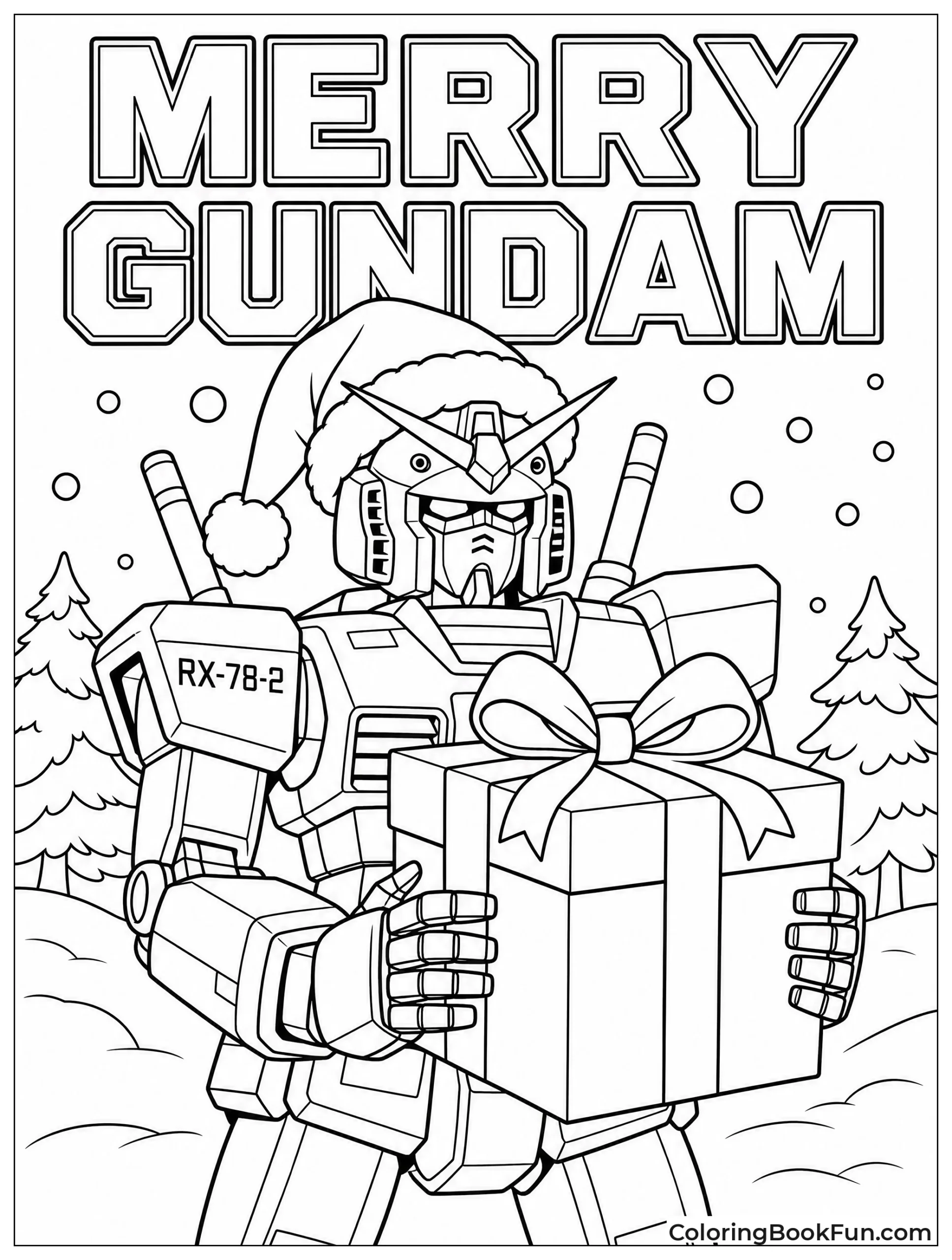 Gundam Wearing Santa Hat