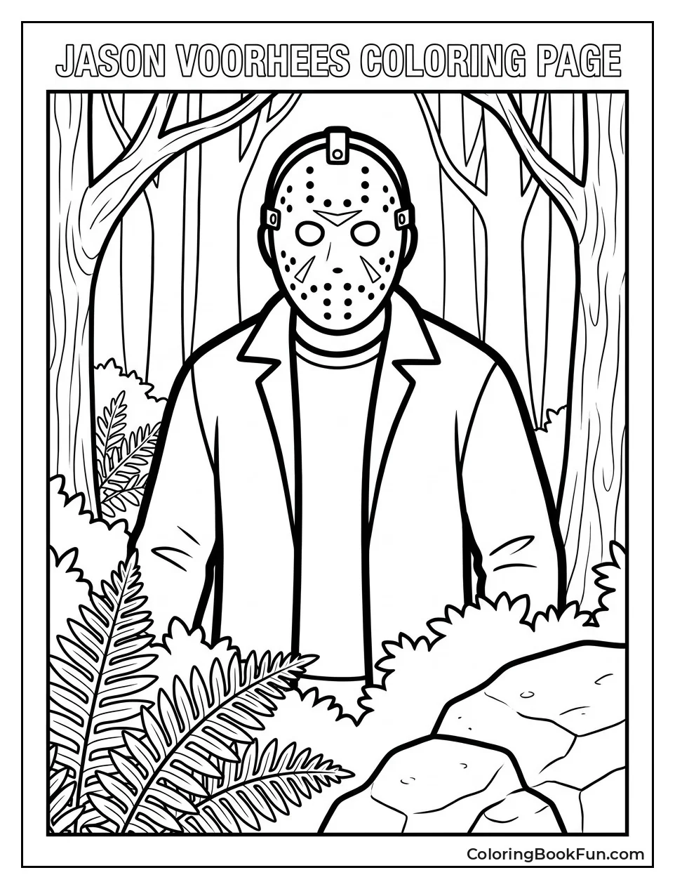 Jason Blending into Forest Scene