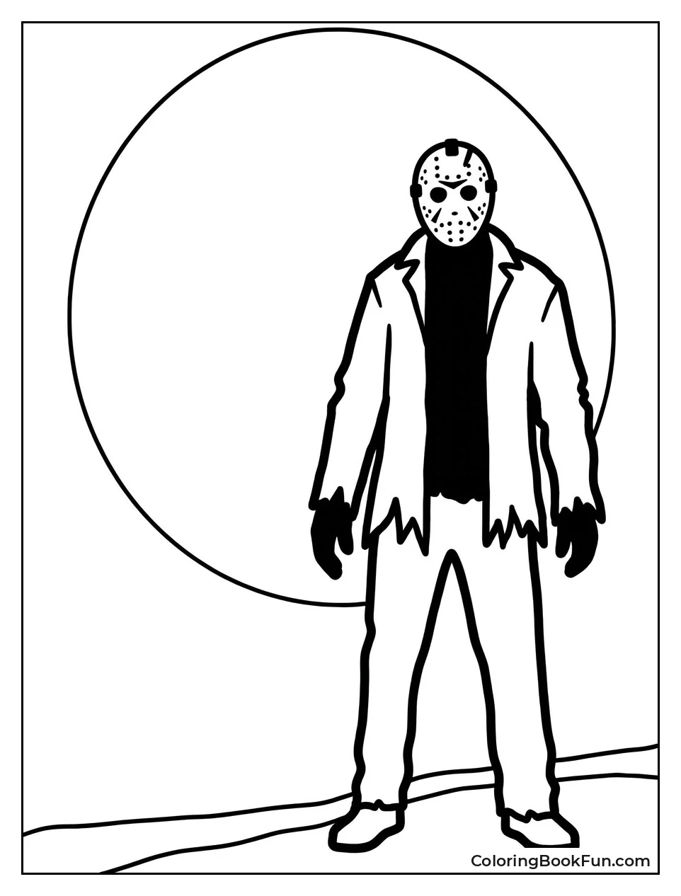 Jason Silhouette against Full Moon