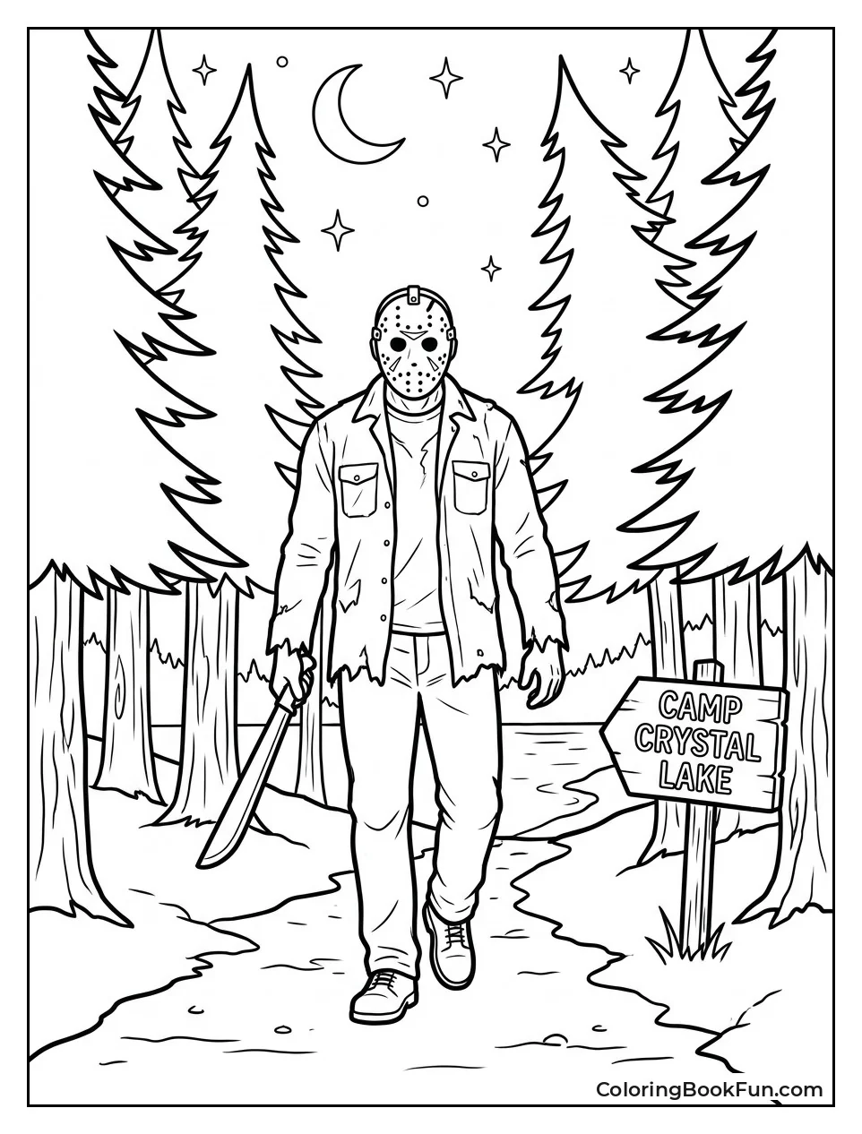 Jason Walking through Pine Woods