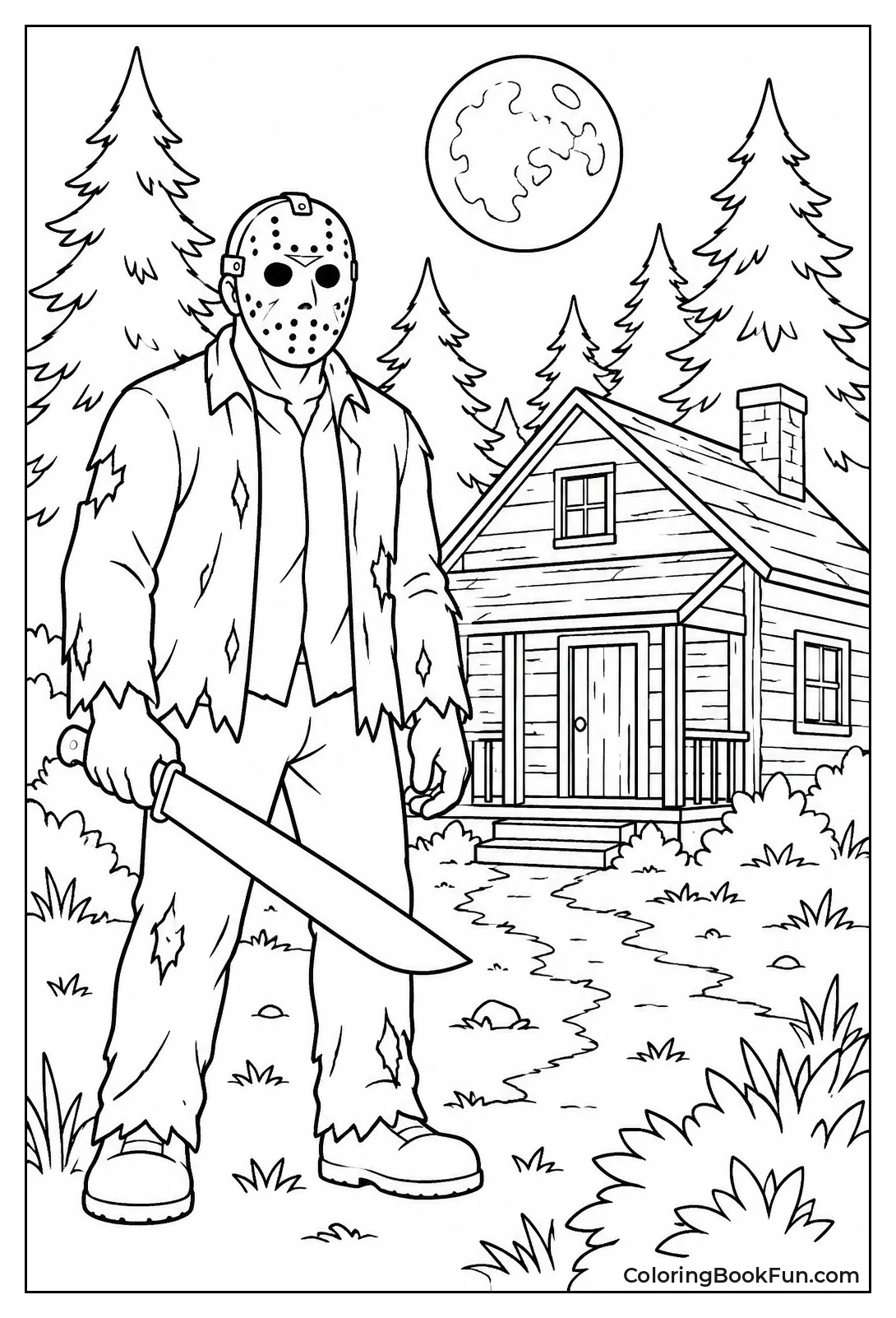 Jason Forest Shack under Moon