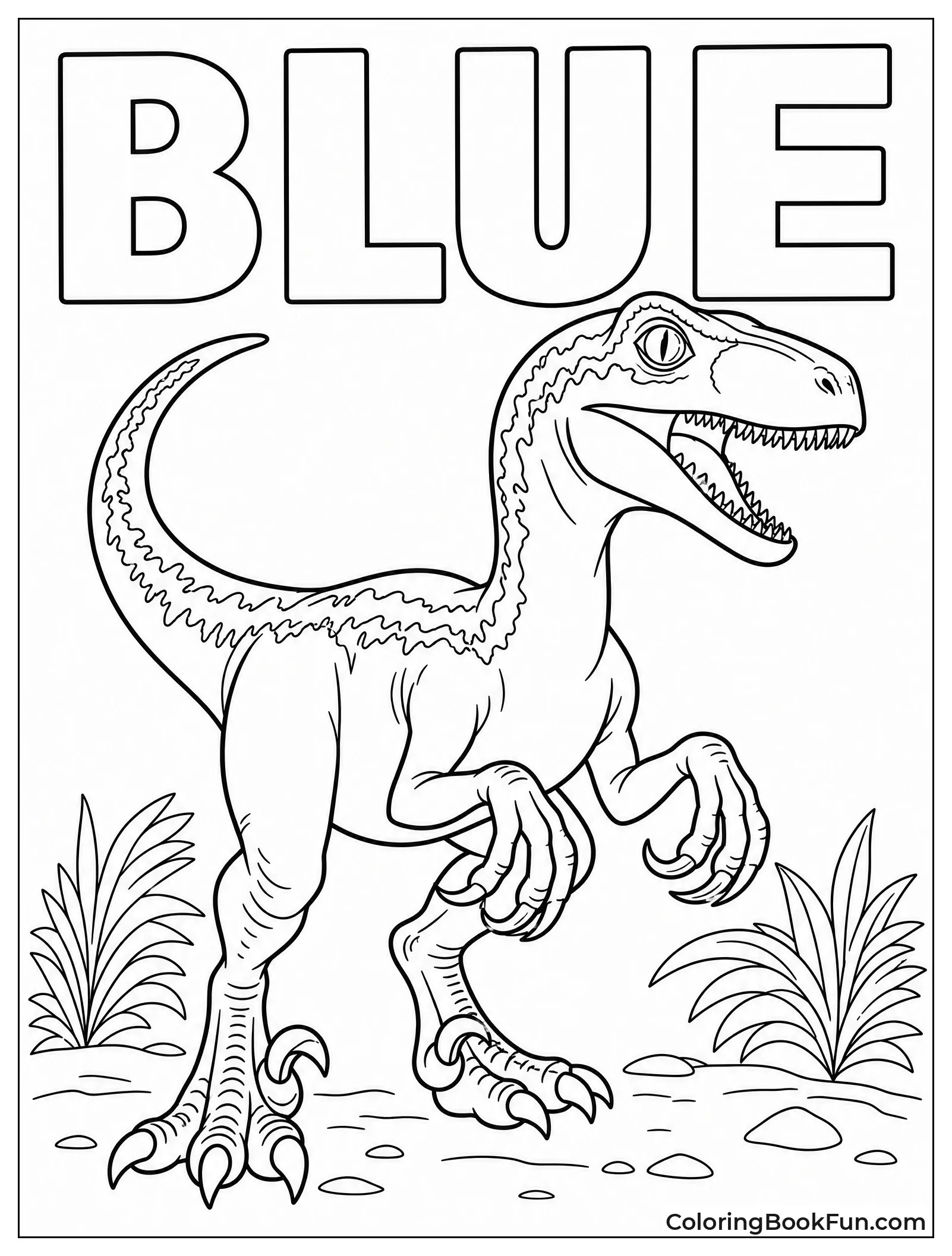 Blue Raptor Standing Tall